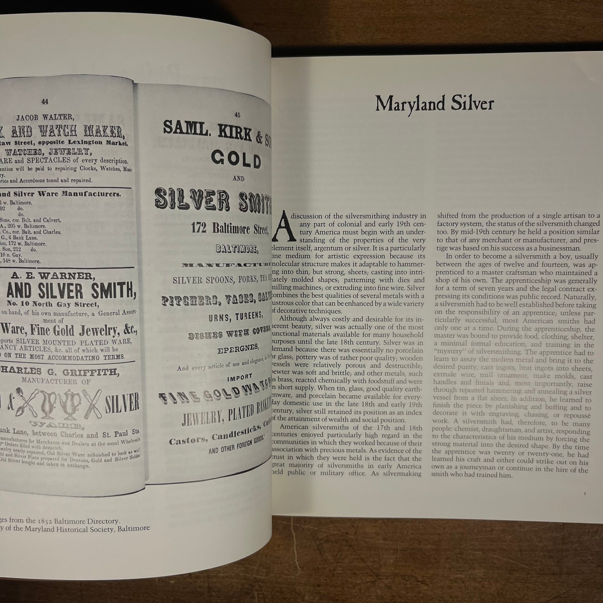 Eighteenth and Nineteenth Century Maryland Silver in the Collection of The Baltimore Museum of Art (1975) Vintage Exhibition Catalogue