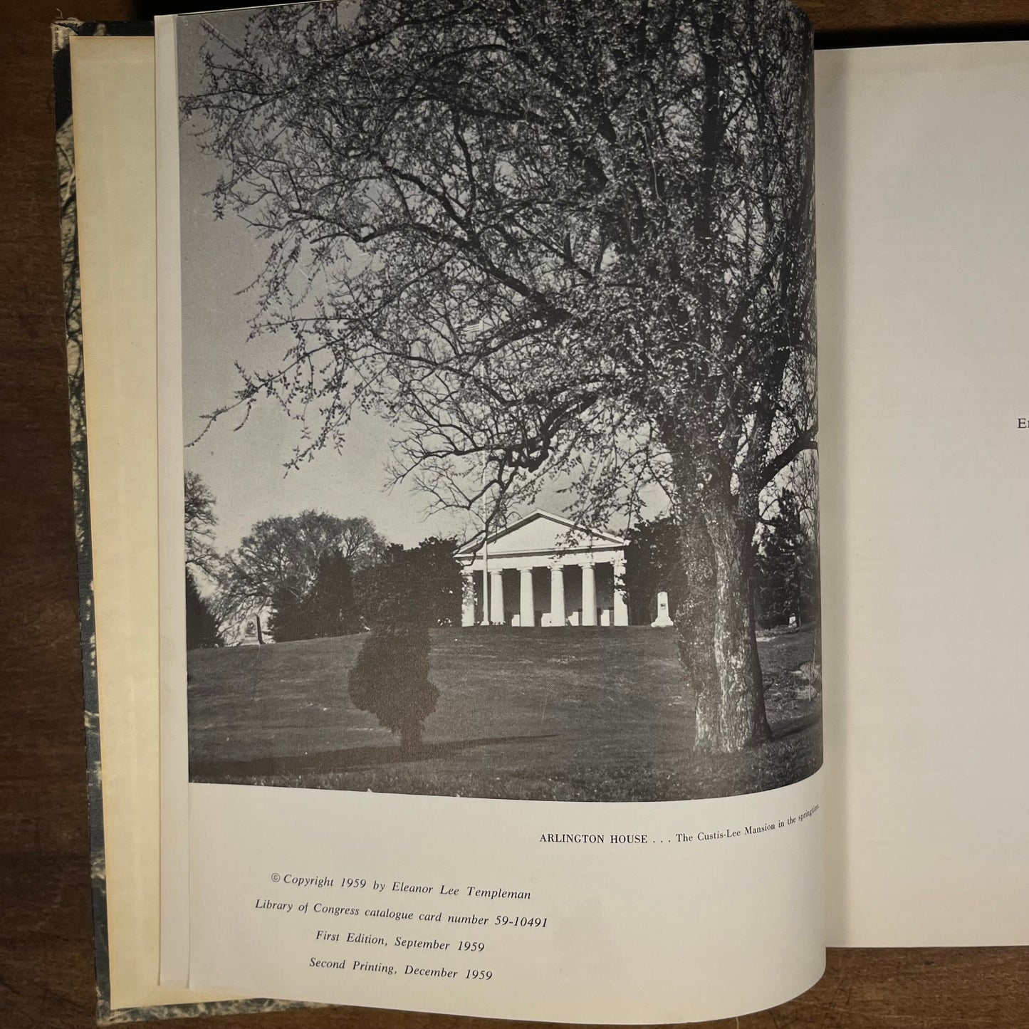 Author Inscribed - Arlington Heritage: Vignettes of a Virginia County by Eleanor Lee Templeton (1959) Vintage Hardcover Book