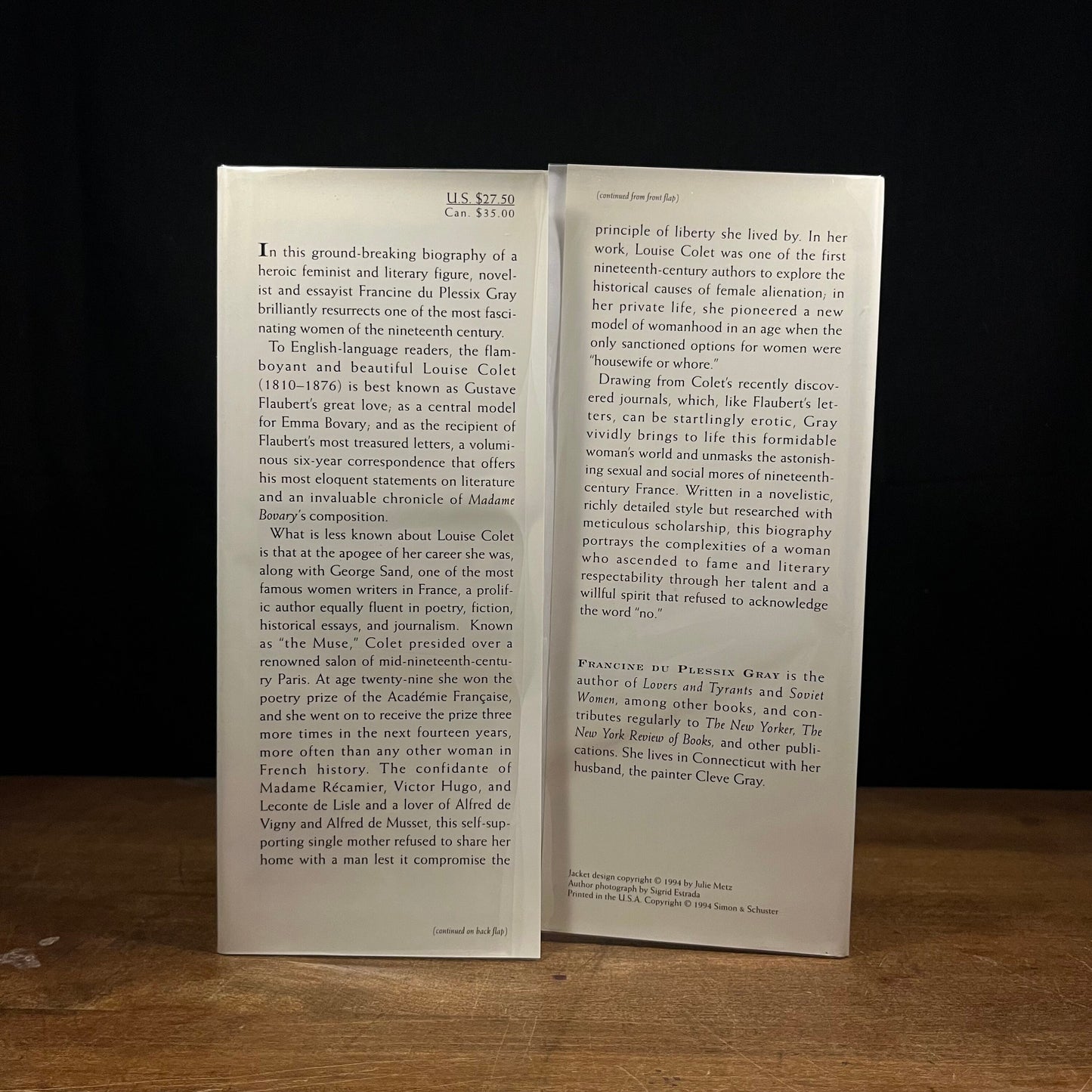 First Printing - Rage & Fire: A Life of Louise Coker, Pioneer Feminist, Literary Star, Flaubert’s by F. du Plessix Gray (1994) Vintage Book