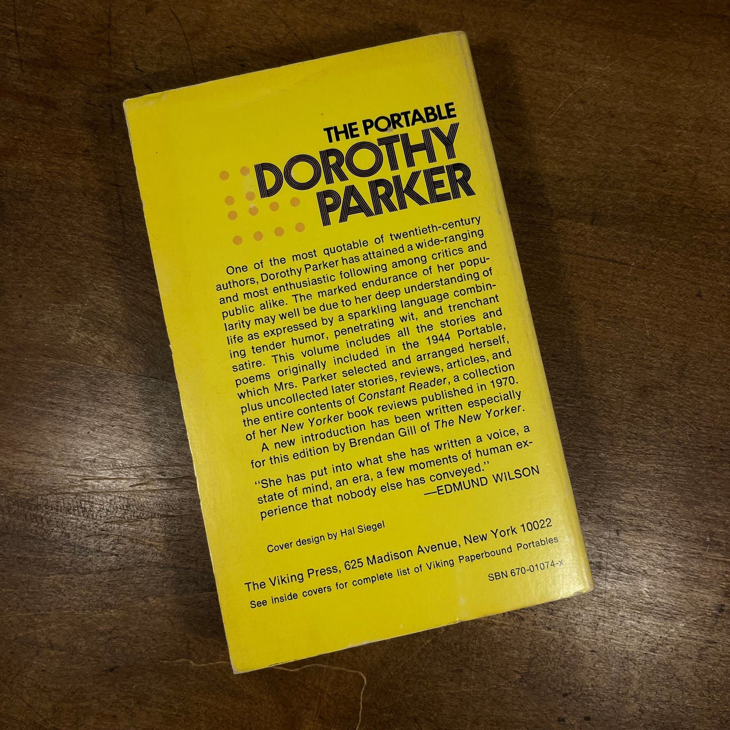 The Portable Dorothy Parker by Brendan Gill (1973) Vintage Paperback Book