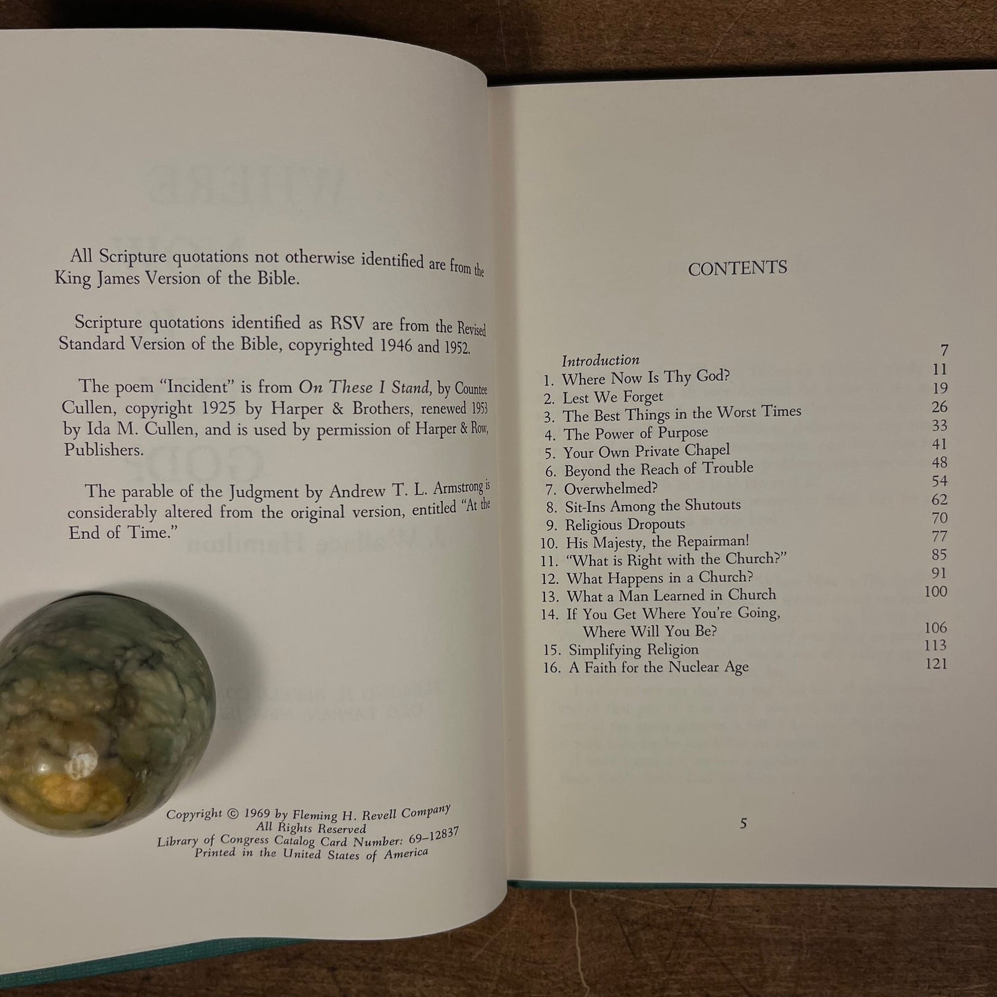 First Printing - Where Now is Thy God by J. Wallace Hamilton (1969) Vintage Hardcover Book