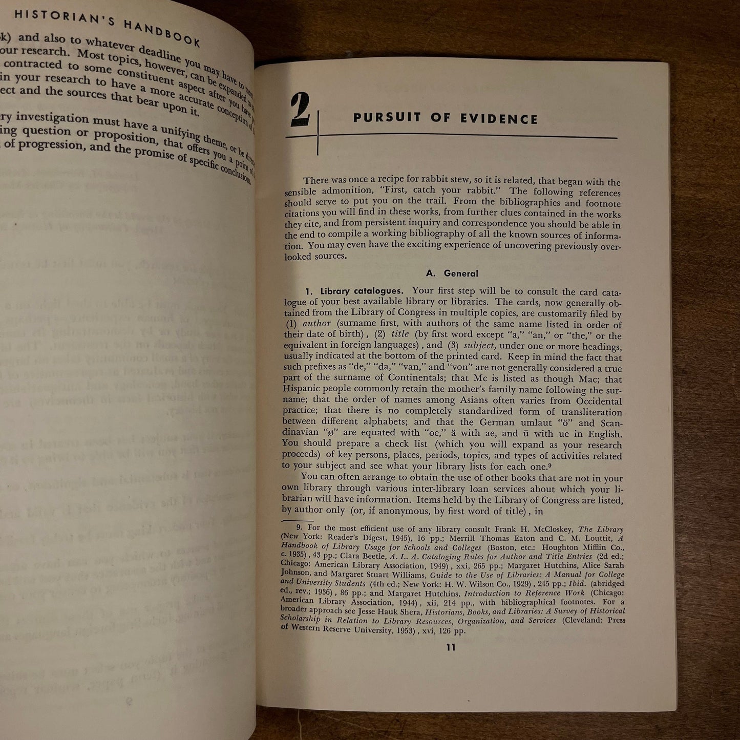 Historian’s Handbook: A Key to the Study and Writing of History by Wood Gray and others (1959) Vintage Softcover Book