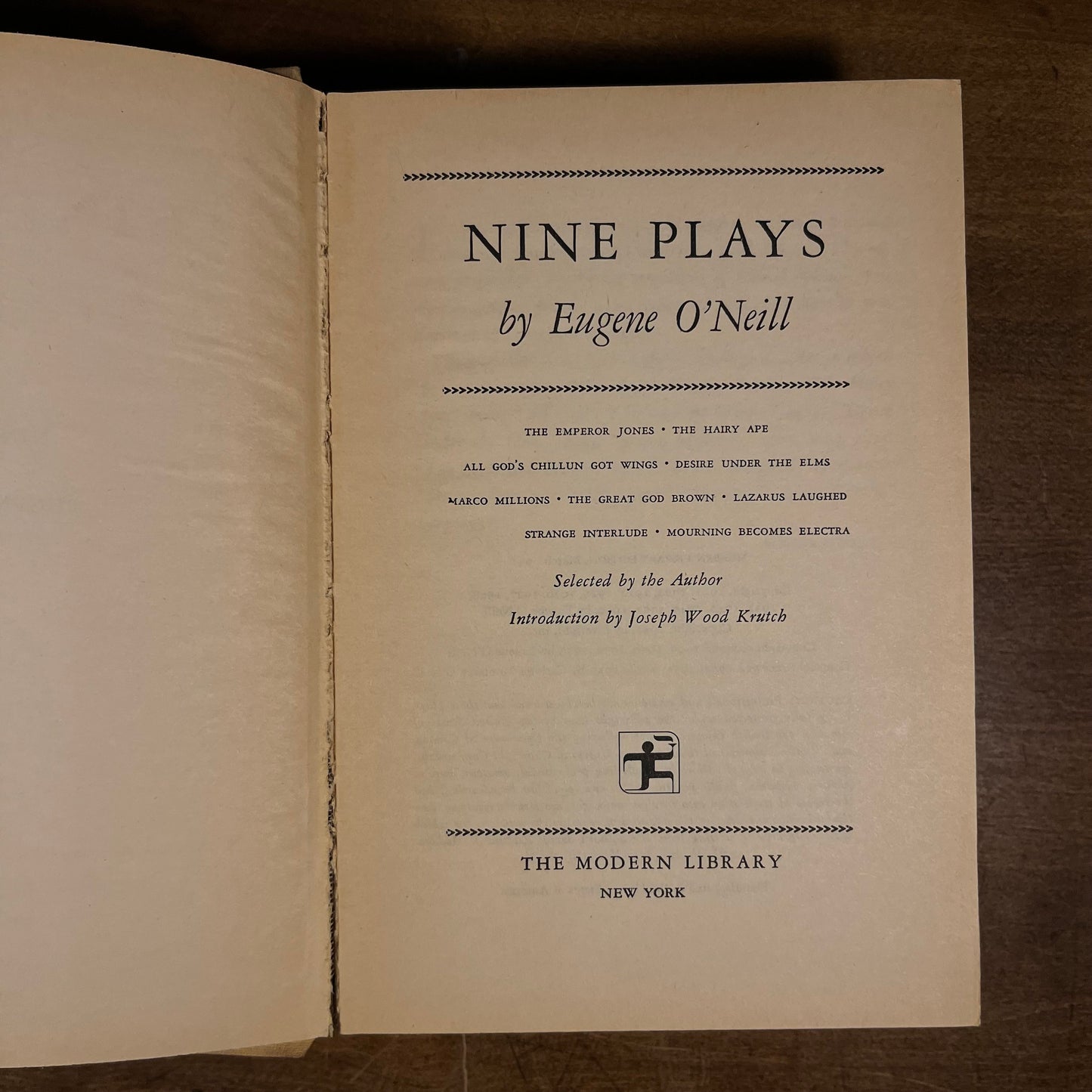 Modern Library - Nine Plays by Eugene O’Neill (1967) Vintage Hardcover Book