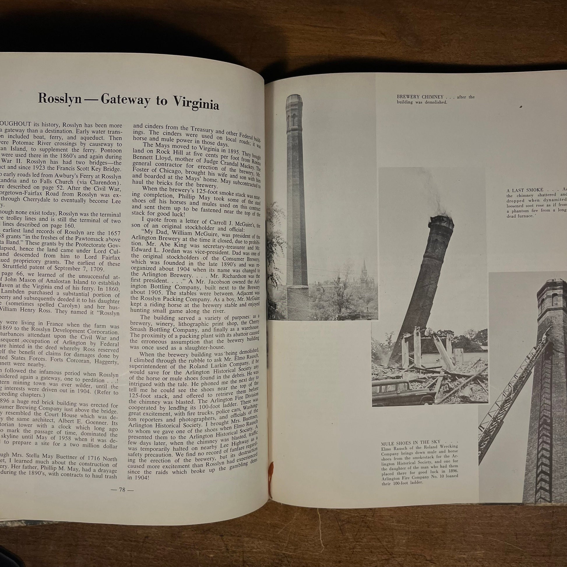 Author Inscribed - Arlington Heritage: Vignettes of a Virginia County by Eleanor Lee Templeton (1959) Vintage Hardcover Book