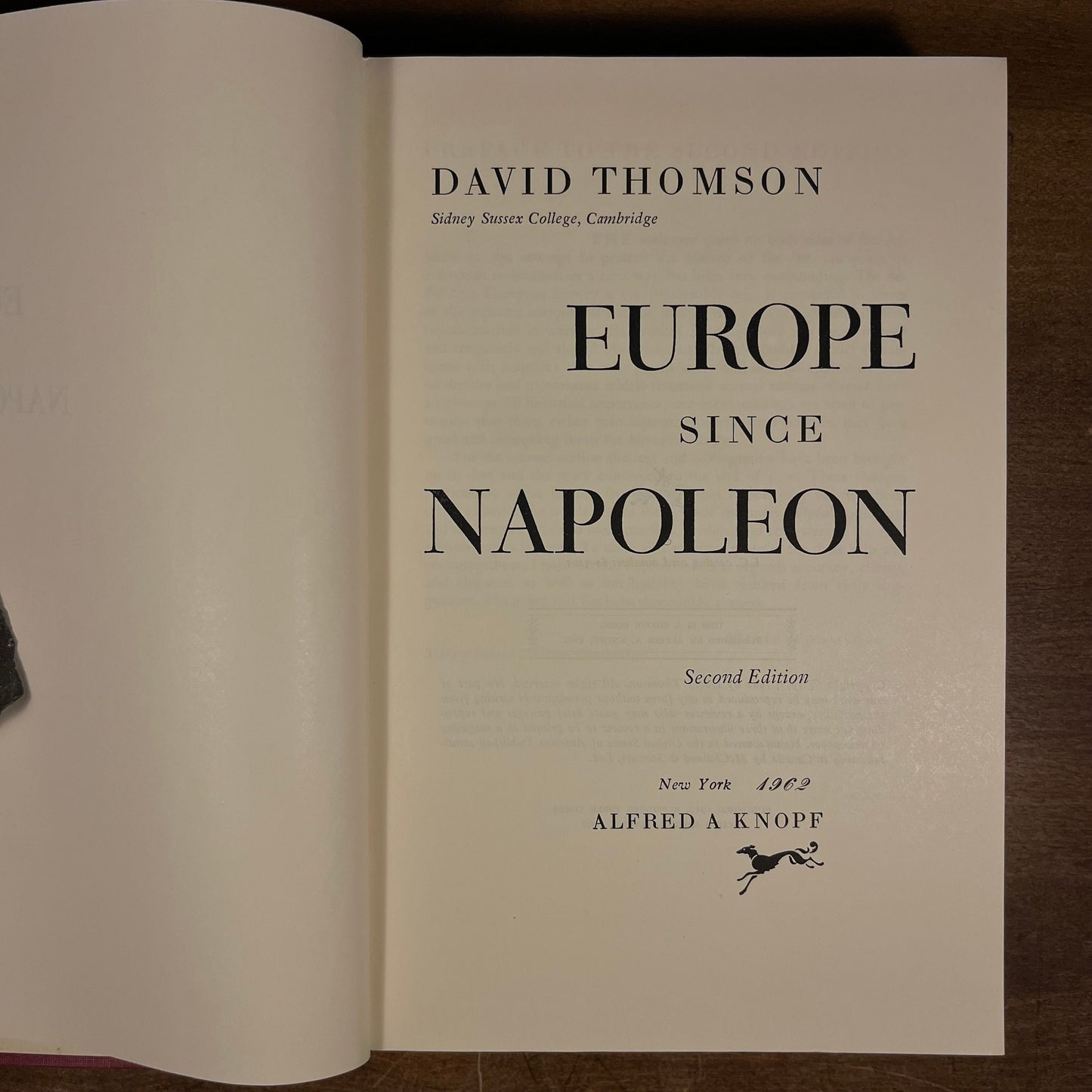 Europe Since Napoleon by David Thomson (1962) Vintage Hardcover Book