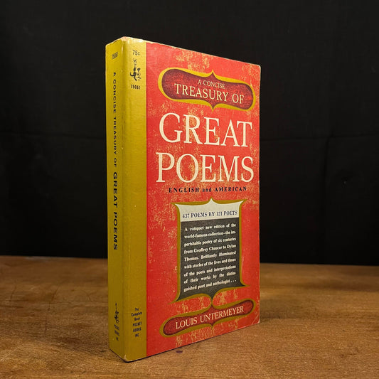 A Concise Treasury of Great Poems by Louis Untermeyer (1964) Vintage Paperback Book