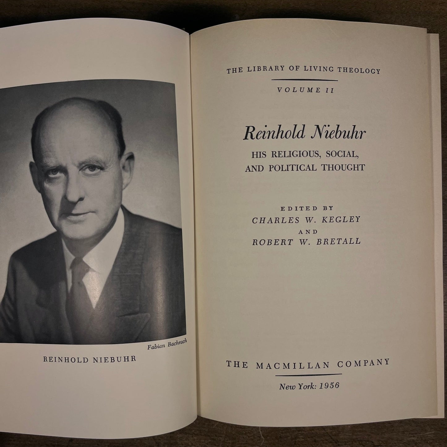 First Printing - Reinhold Niebuhr: His Religious, Social, and Political Thought by C. Kegley and R. Bretall (1956) Vintage Hardcover Book