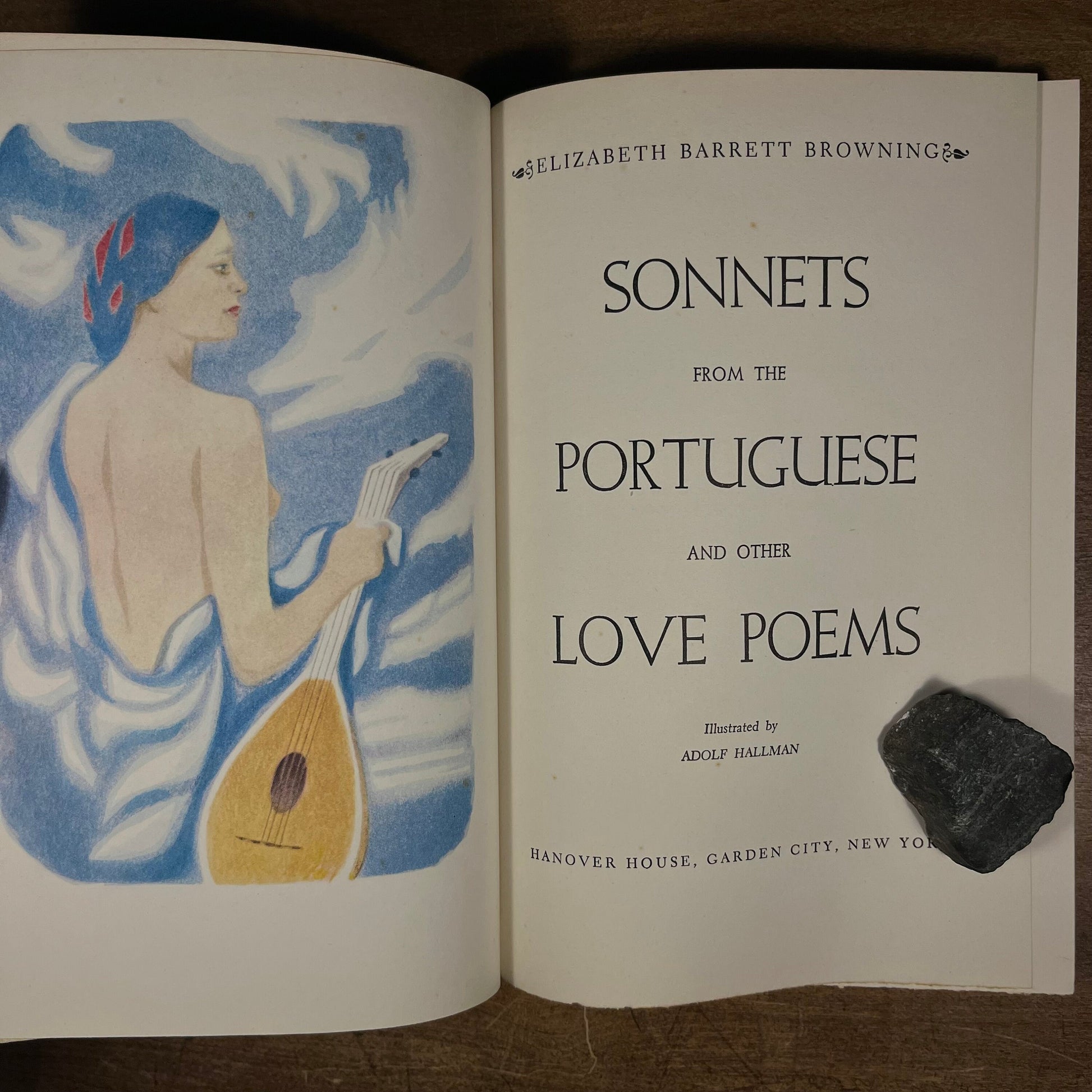 Sonnets from the Portuguese and other Love Poems by Elisabeth Barrett Browning (1954) Vintage Hardcover Book