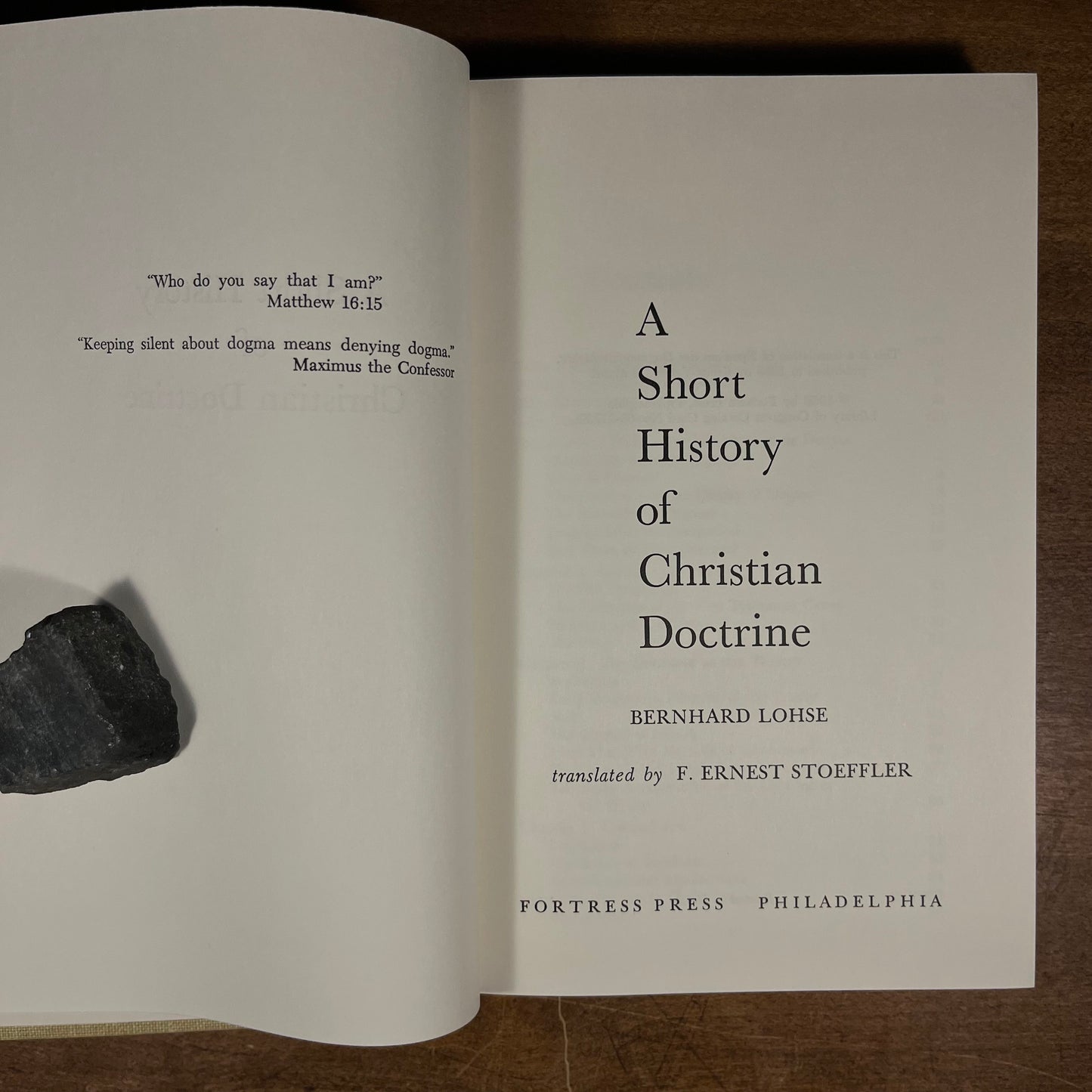 First Printing - A Short History of Christian Doctrine From the First Century to the Present by Bernard Lohse (1966) Vintage Hardcover Book