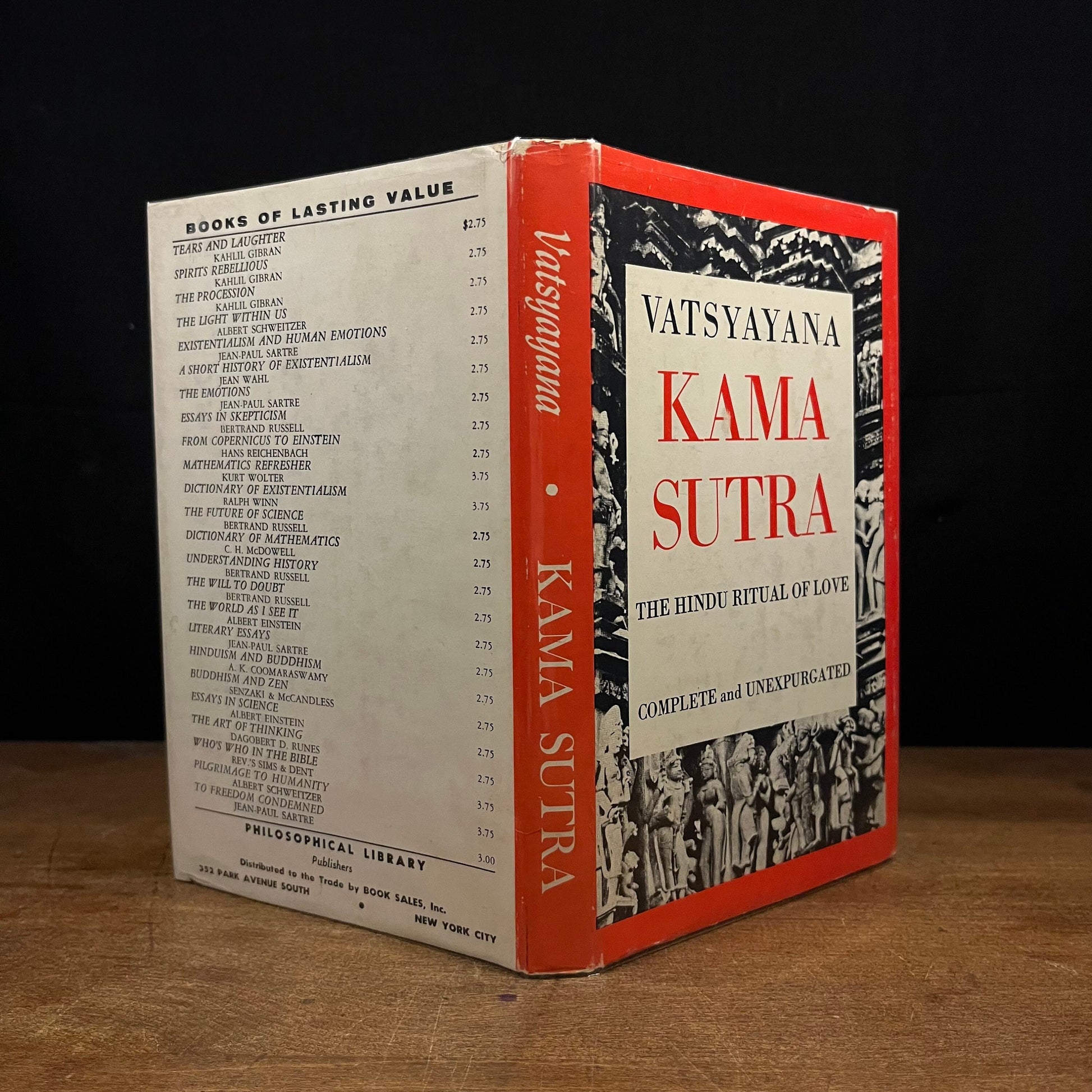 Kama Sutra: The Hindu Ritual of Love by Vatsyayana (1963) Vintage Hardcover Book