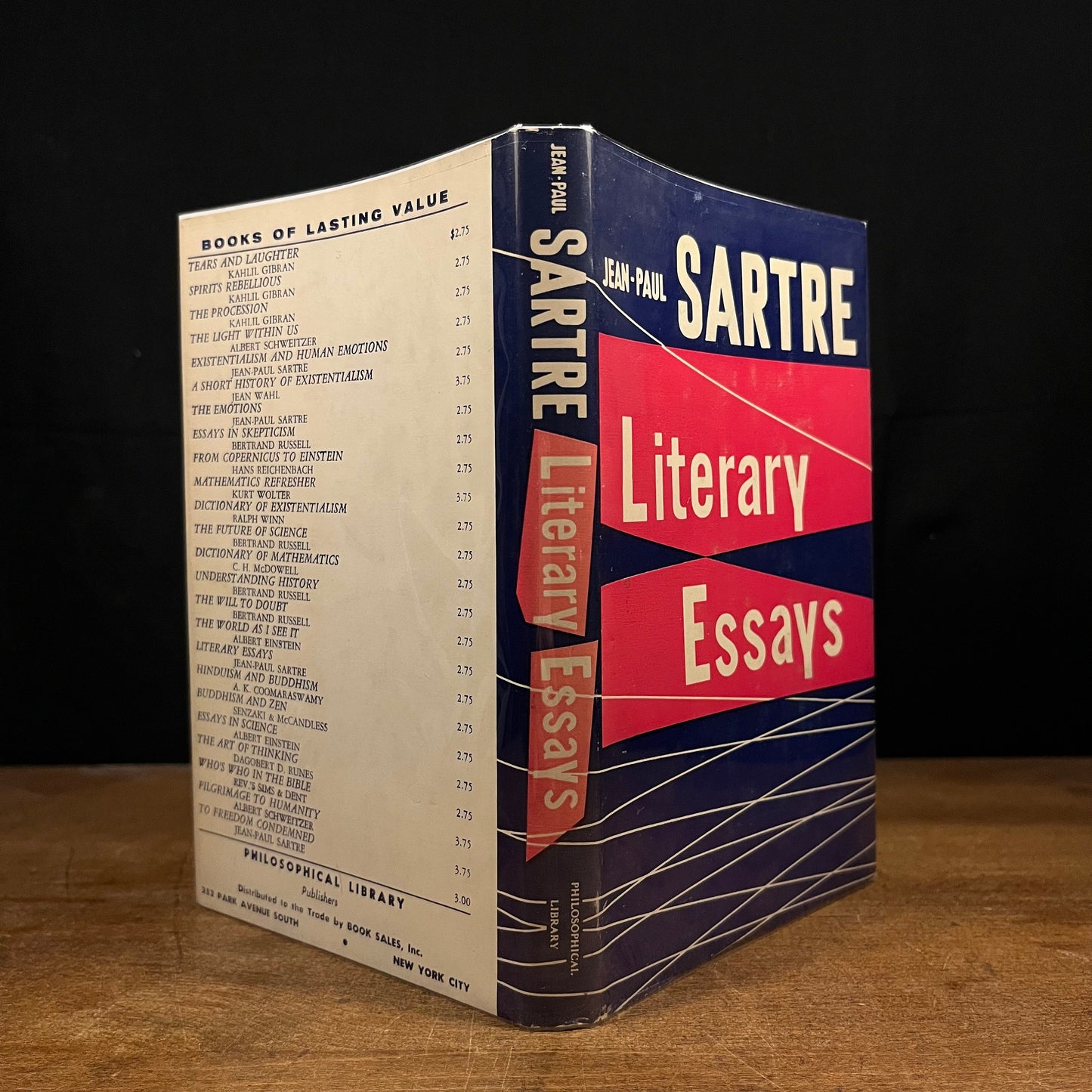 Literary Essays by Jean-Paul Sartre (1957) Vintage Hardcover Book