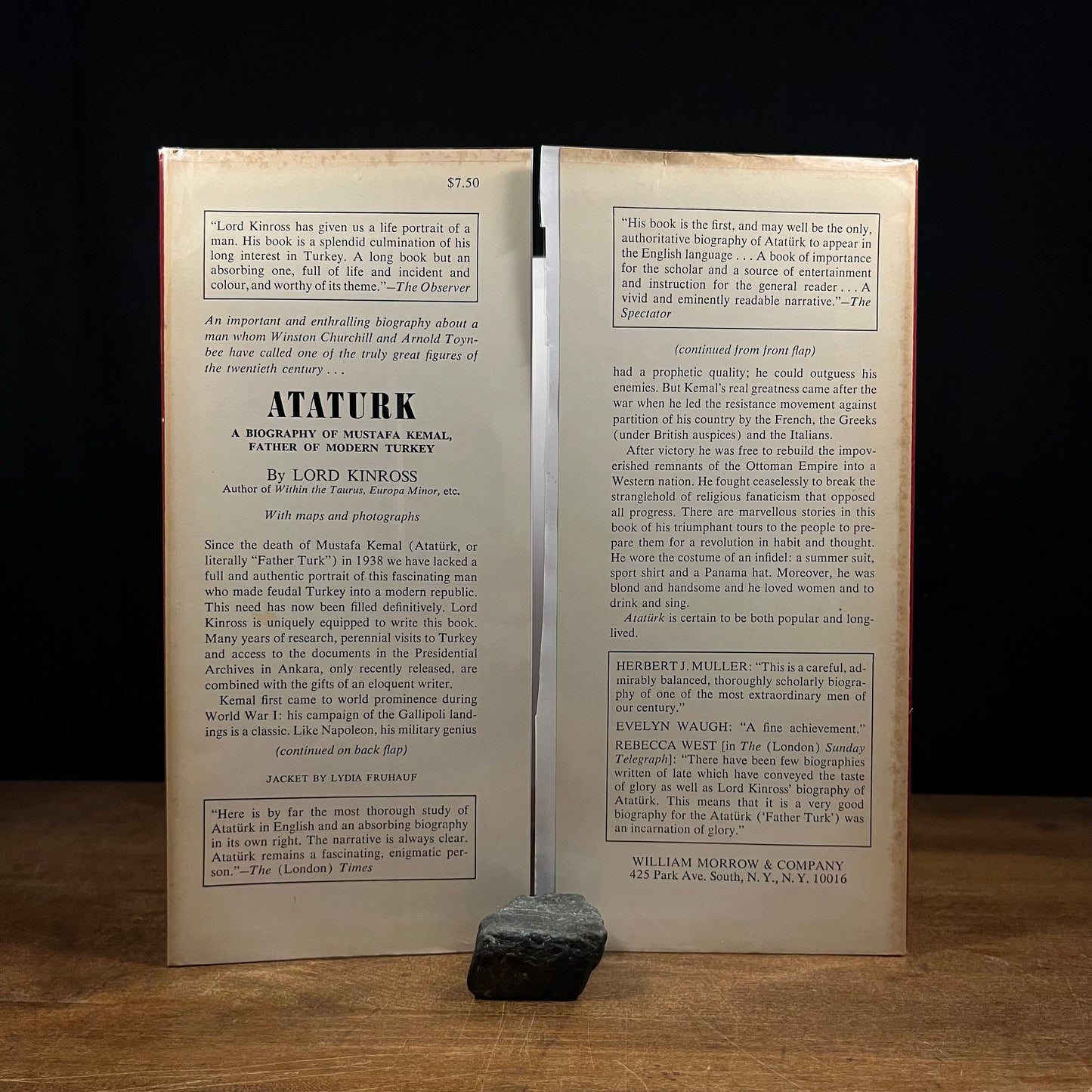 First Printing - Atatürk: A Biography of Mustafa Kemal, Father of Modern Turkey by Lord Kinross (1965) Vintage Hardcover Book