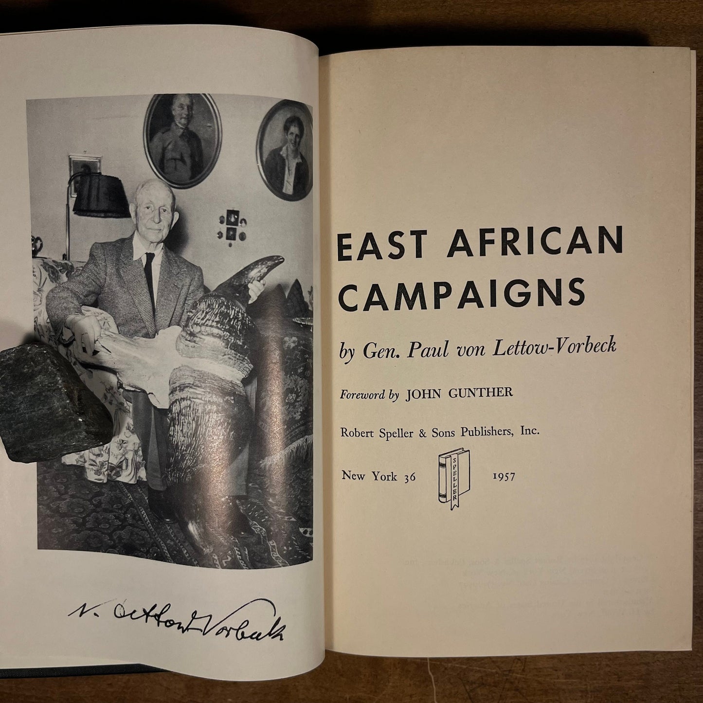 First Printing - East African Campaigns by Paul von Lettow-Vorbeck (1957) Vintage Hardcover Book