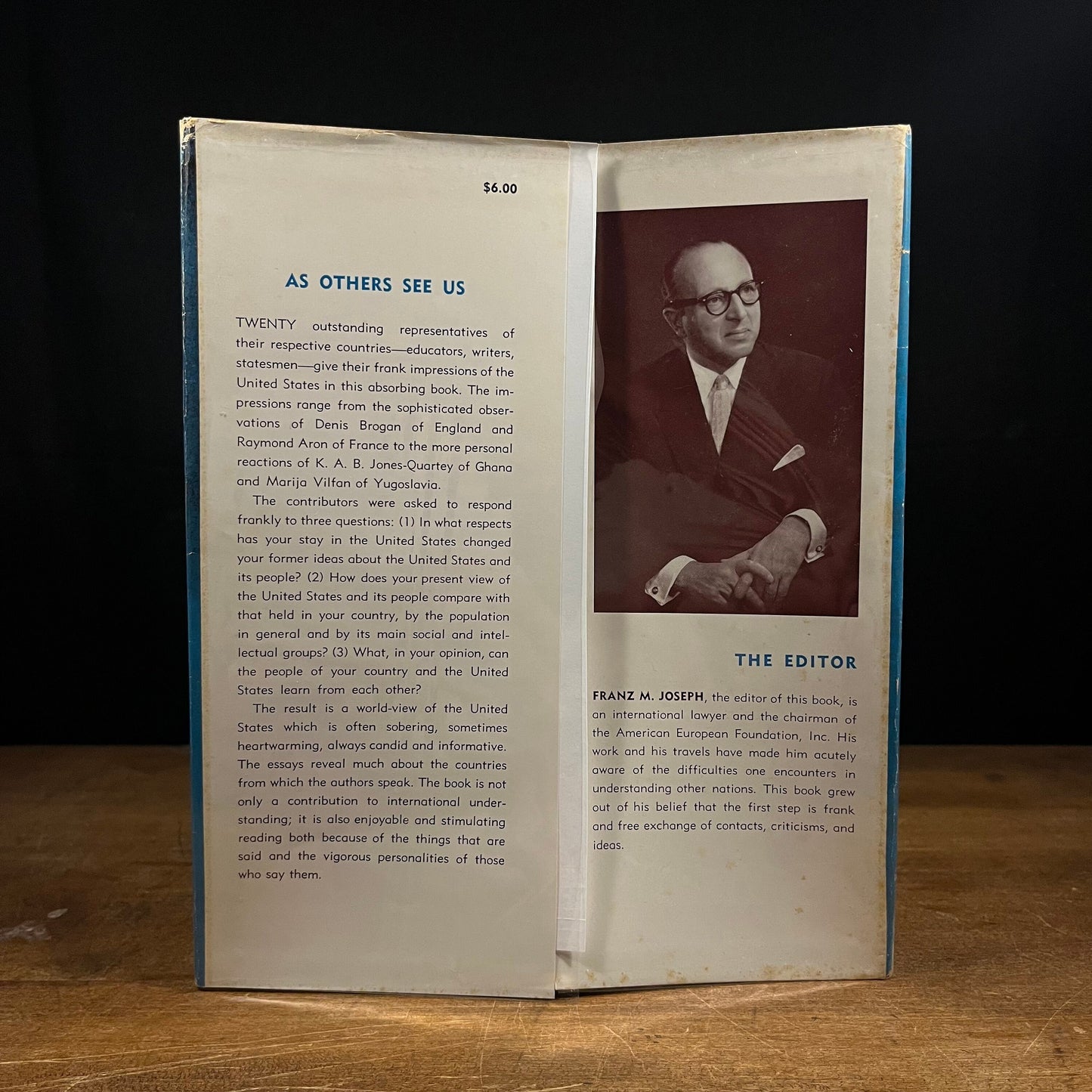 First Printing - As Others See Us: The United States Through Foreign Eyes by Franz M. Joseph (1959) Vintage Hardcover Book