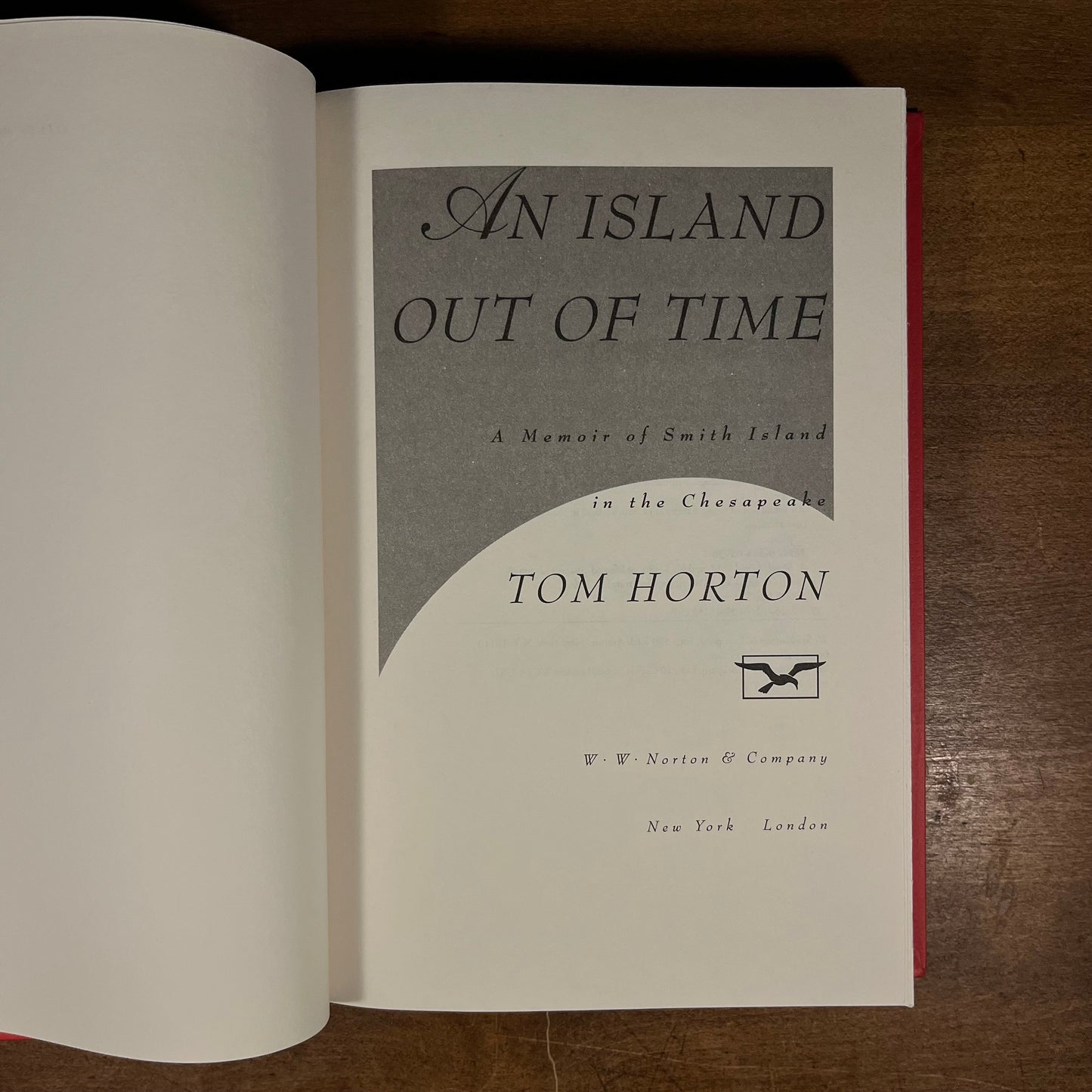 First Printing - An Island Out of Time: A Memoir of Smith Island in the Chesapeake by Tom Horton (1996) Vintage Hardcover Book