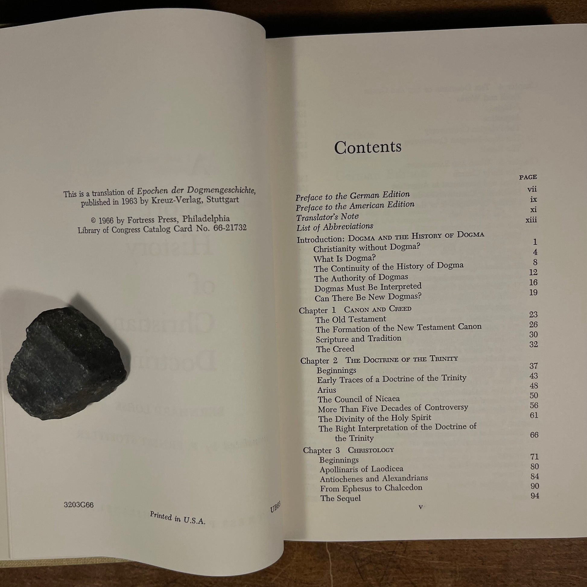 First Printing - A Short History of Christian Doctrine From the First Century to the Present by Bernard Lohse (1966) Vintage Hardcover Book