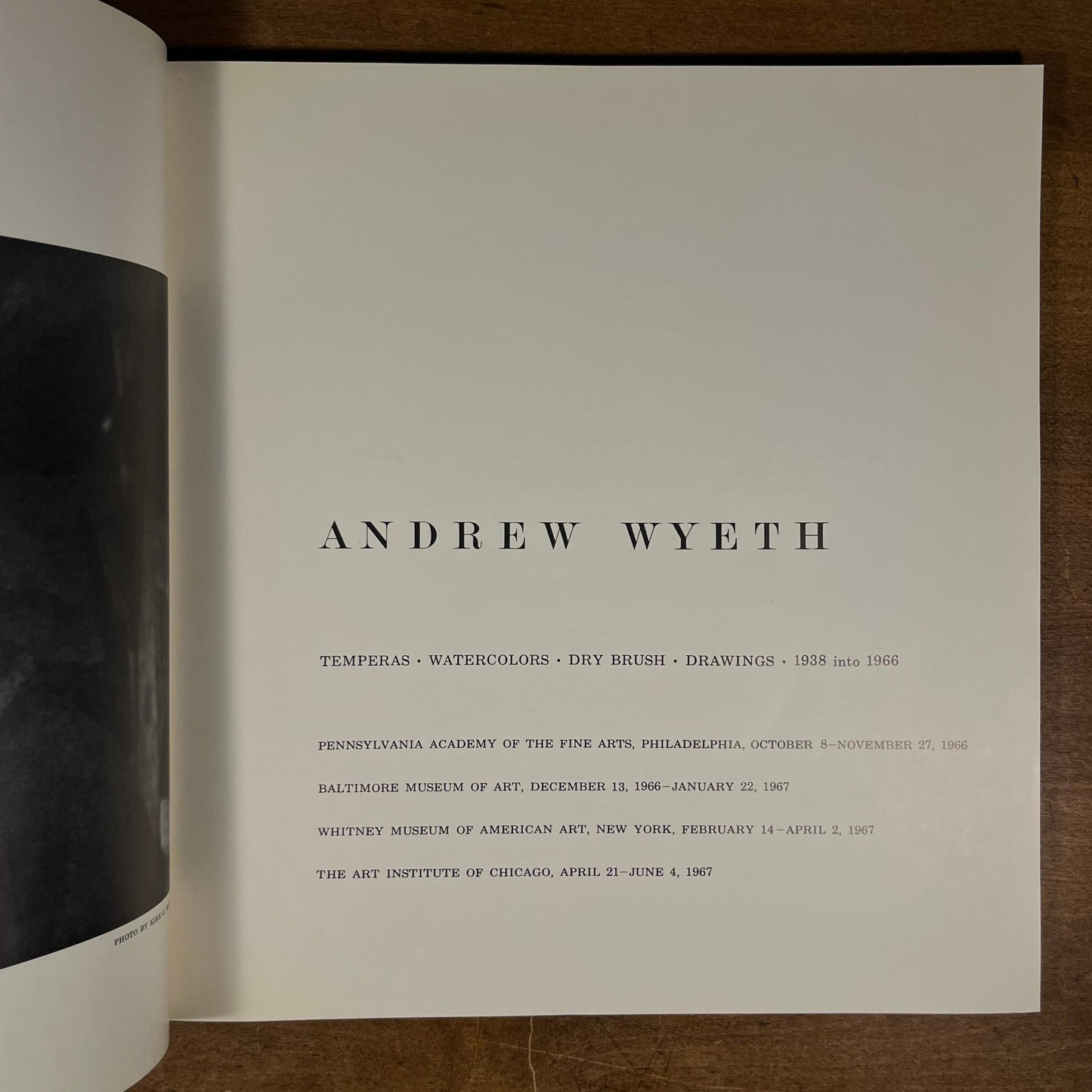 Andrew Wyeth: An Exhibition Organized by the Pennsylvania Academy of the Fine Arts (1966) Vintage Art Exhibition Catalogue