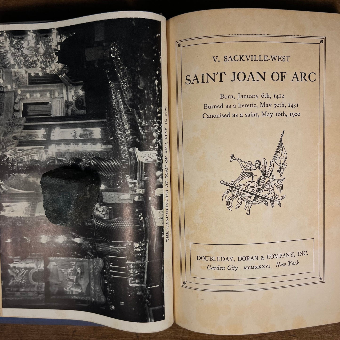 First Printing - Saint Joan of Arc by V. Sackville-West (1936) Vintage Hardcover Book