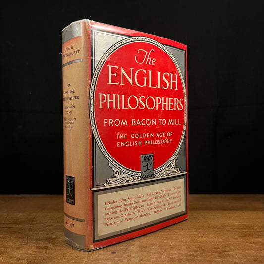 Modern Library - The English Philosophers from Bacon to Mill (1939) Vintage Hardcover Book