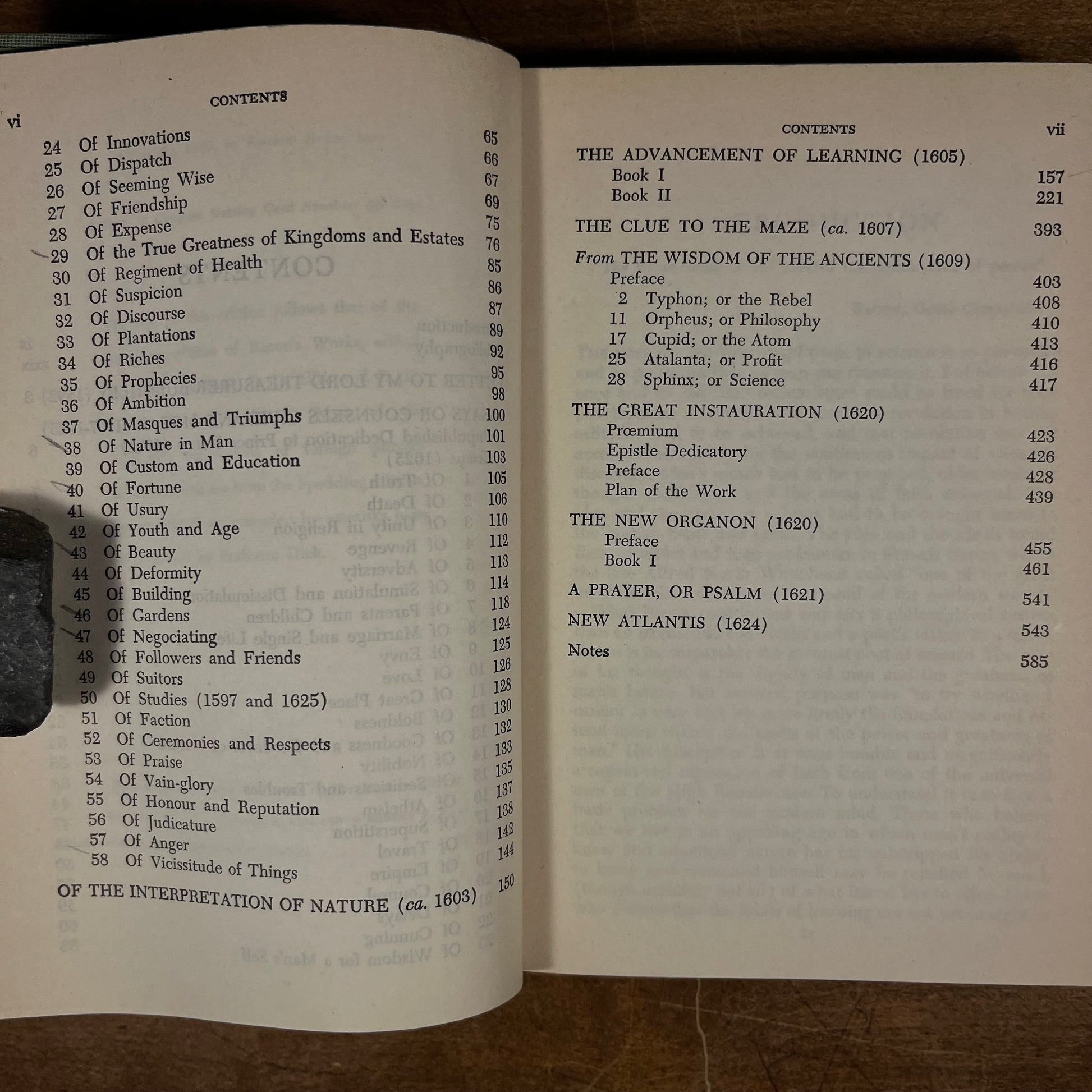 Modern Library - Selected Writings of Francis Bacon (1955) Vintage Hardcover Book