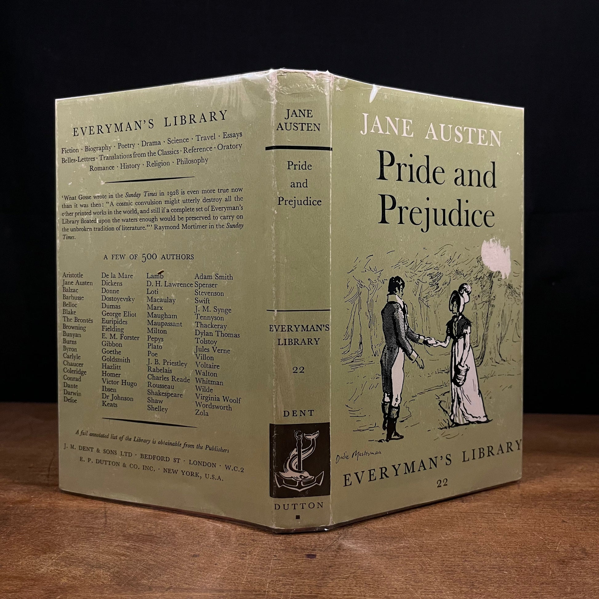 Everyman’s Library - Pride and Prejudice by Jane Austen (1972) Vintage Hardcover Book