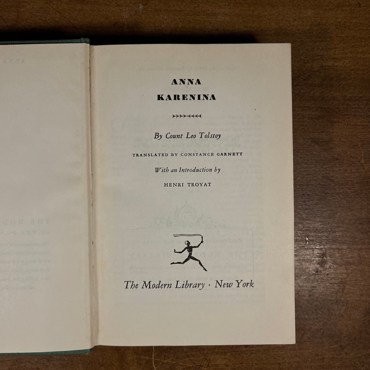 Modern Library - Anna Karenina by Leo Tolstoy (1950) Vintage Hardcover Book