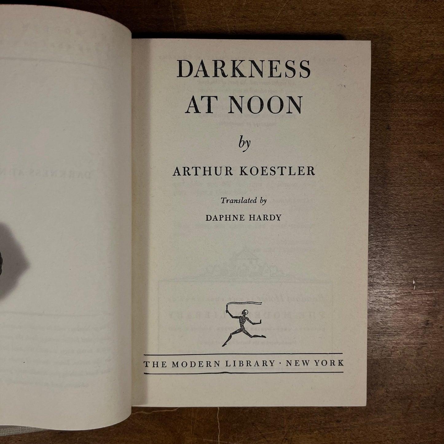 Modern Library - Darkness at Noon by Arthur Koestler (1947) Vintage Hardcover Book