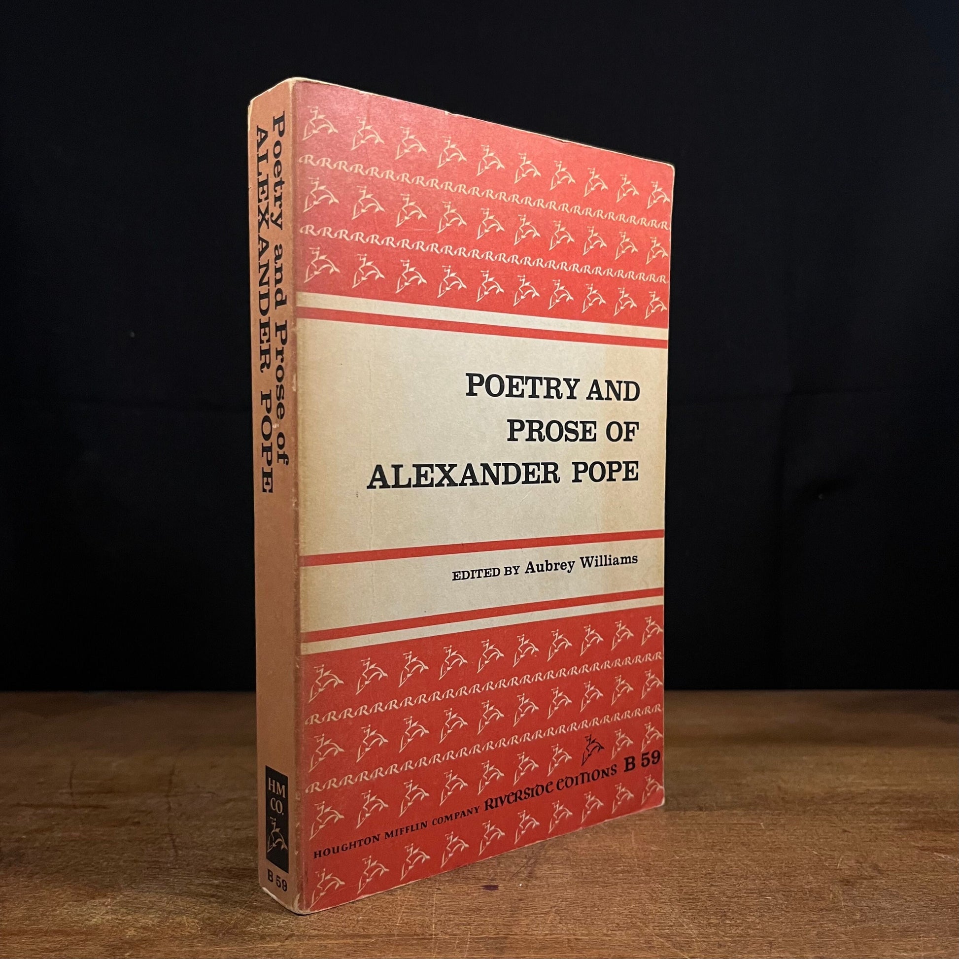 The Poetry and Prose of Alexander Pope by Aubrey Williams (1969) Vintage Paperback Book