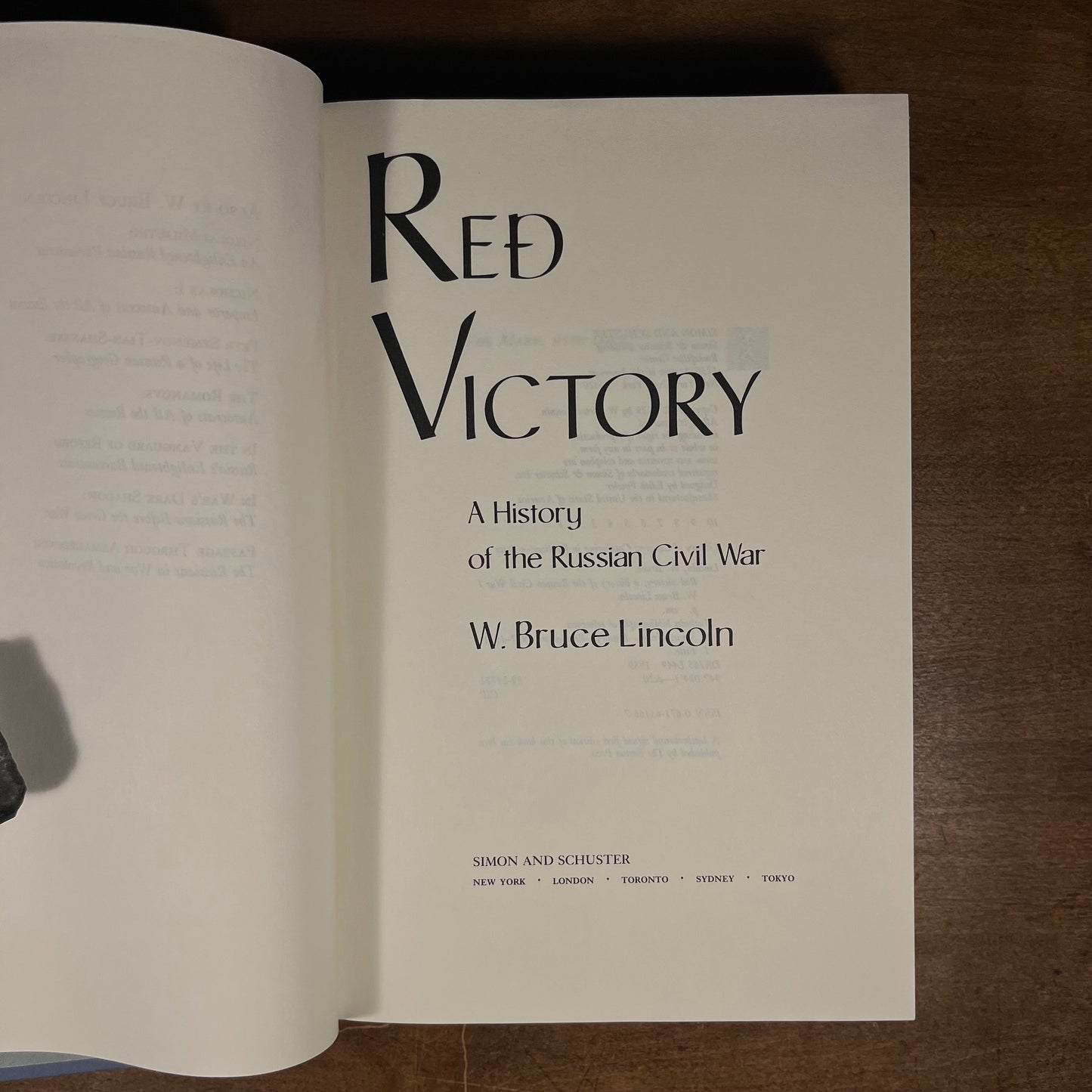 First Printing - Red Victory: A History of the Russian Civil War by W. Bruce Lincoln (1989) Vintage Hardcover Book