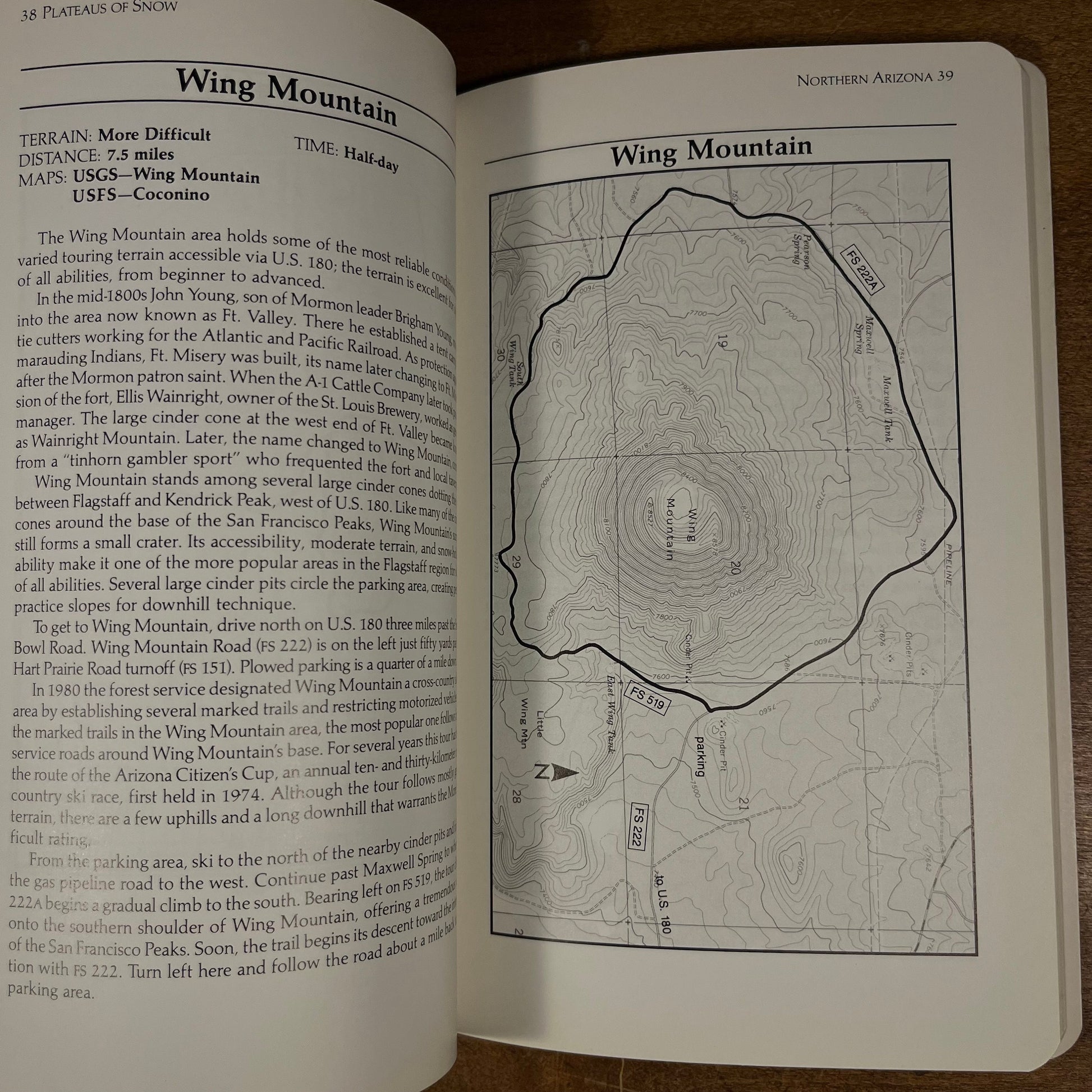 Plateaus of Snow: Ski Touring Arizona by Dugald Bremner (1987) Vintage Softcover Book