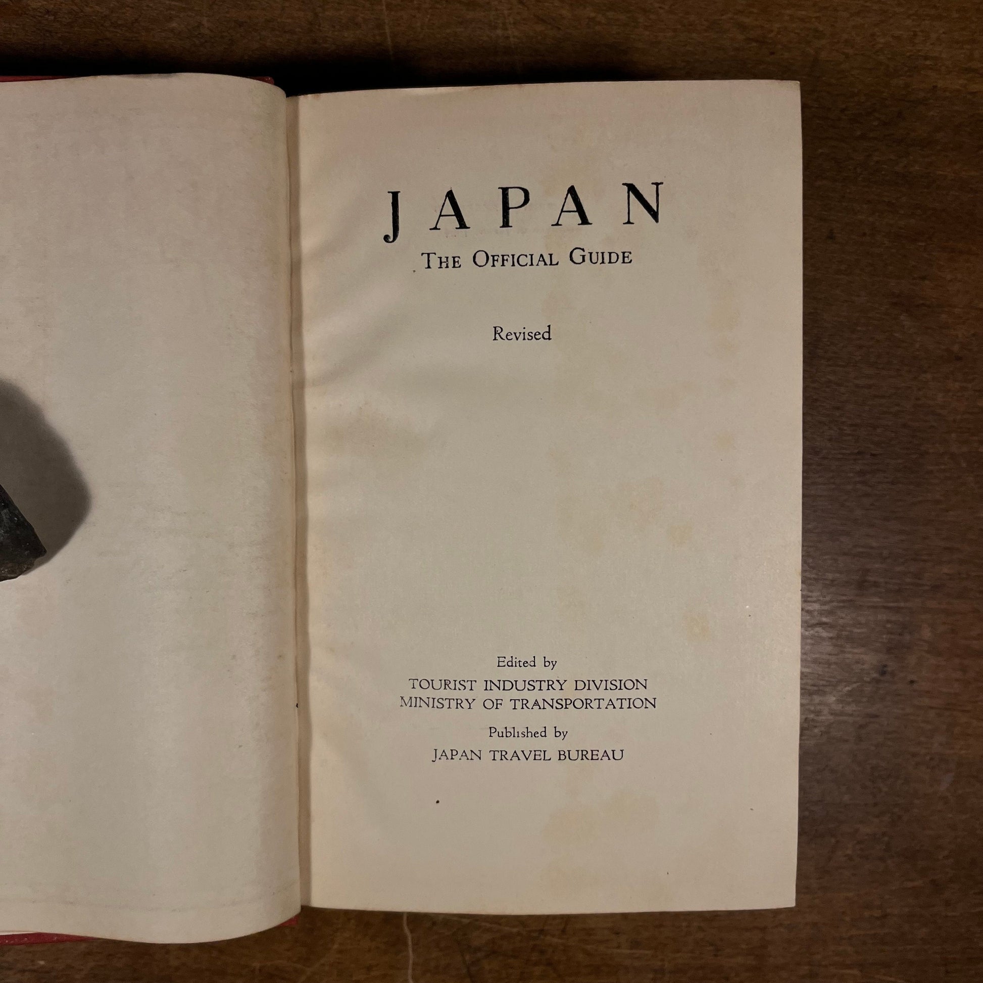 Japan: The Official Guide by Tourist Industry Division, Ministry of Transportation (1954) Vintage Hardcover Book