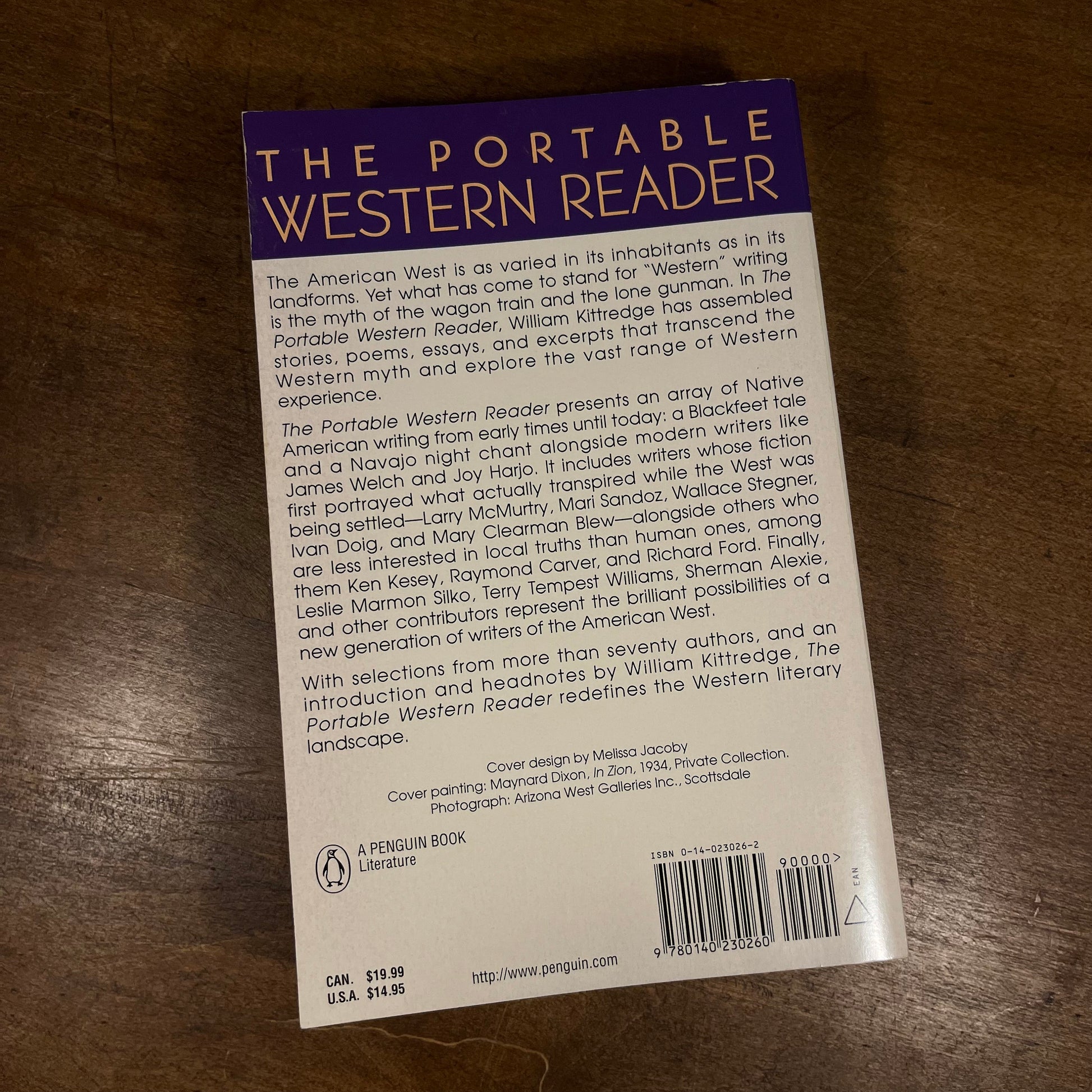 First Printing - The Portable Western Reader by William Kittredge (1997) Vintage Paperback Book