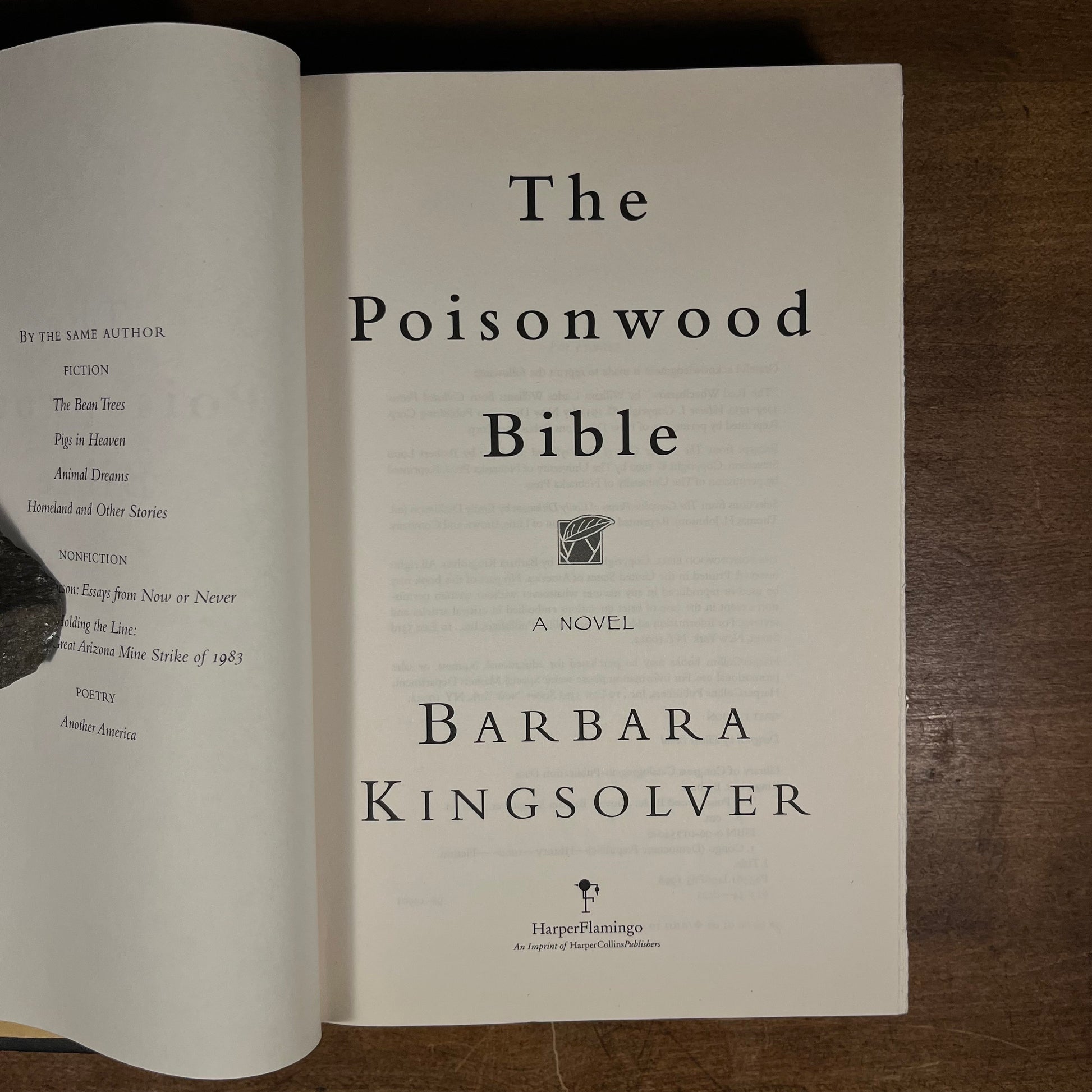 First Printing - The Poisonwood Bible by Barbara Kingsolver (1998) Vintage Hardcover Book