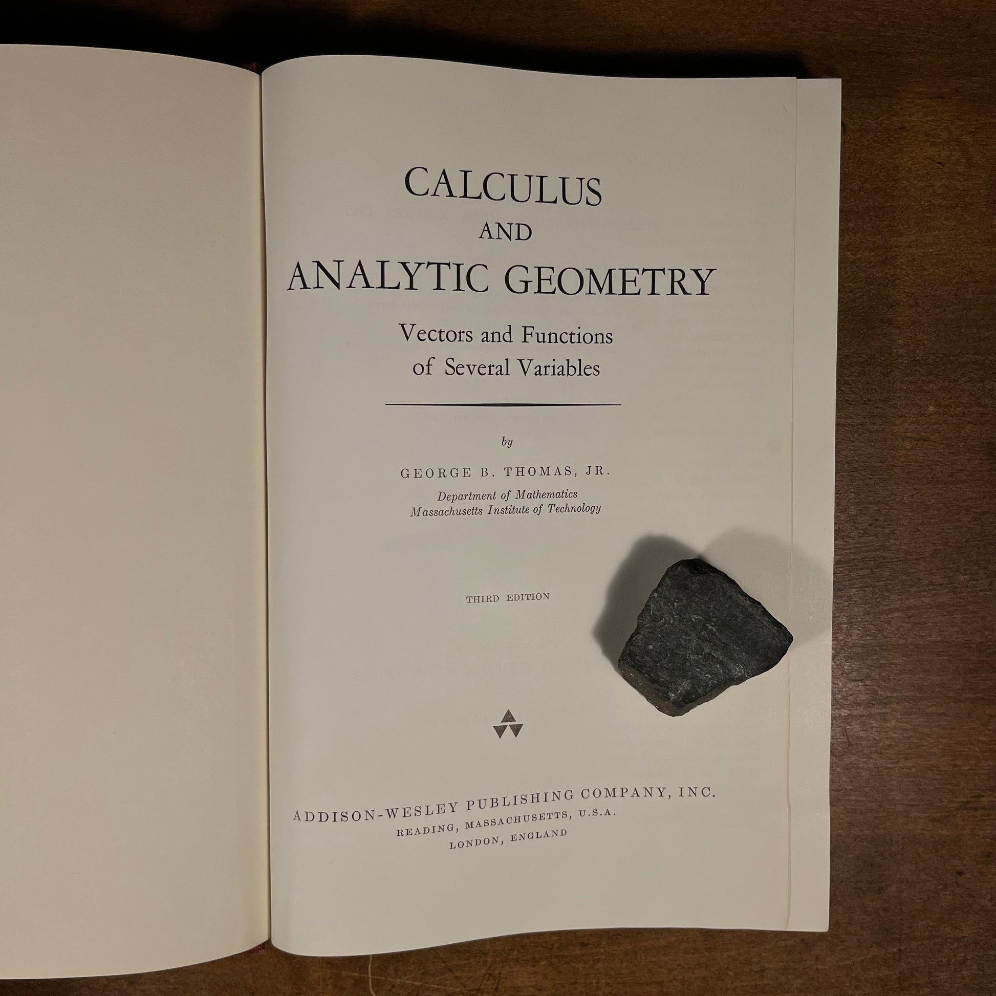 Calculus and Analytic Geometry Part 2: Vectors and Functions of Several Variables by George B. Thomas (1961) Vintage Hardcover Book