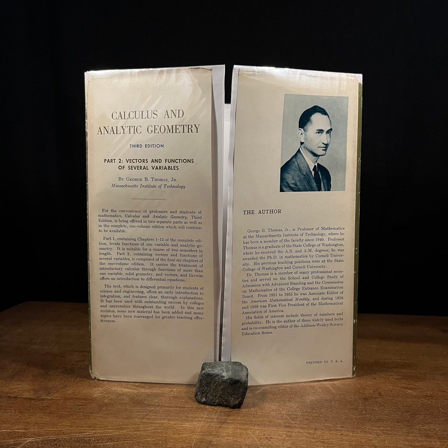 Calculus and Analytic Geometry Part 2: Vectors and Functions of Several Variables by George B. Thomas (1961) Vintage Hardcover Book