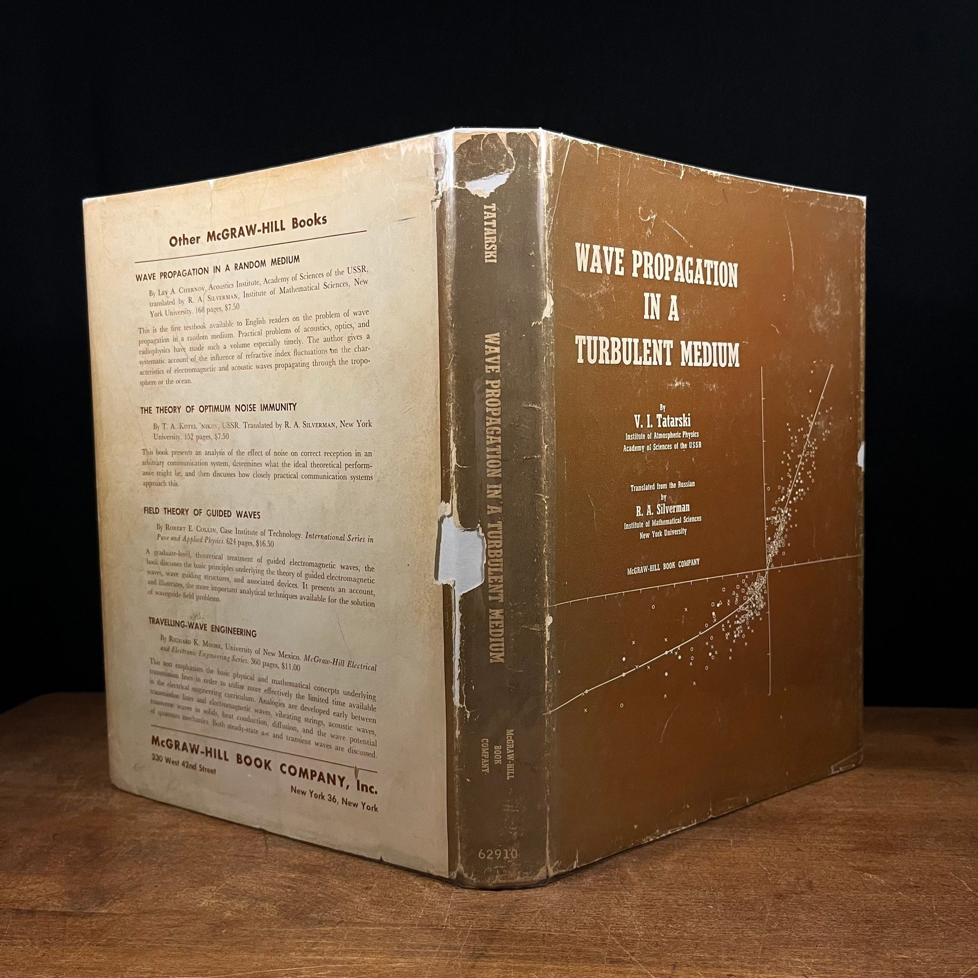 First Printing - Wave Propagation in a Turbulent Medium by V. I. Tatarski (1961) Vintage Hardcover Book