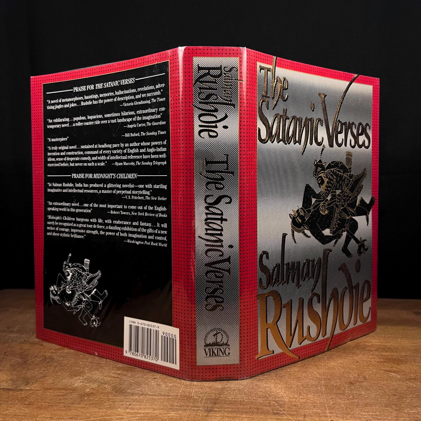 First Printing - The Satanic Verses by Salman Rushdie (1989) Vintage Hardcover Book