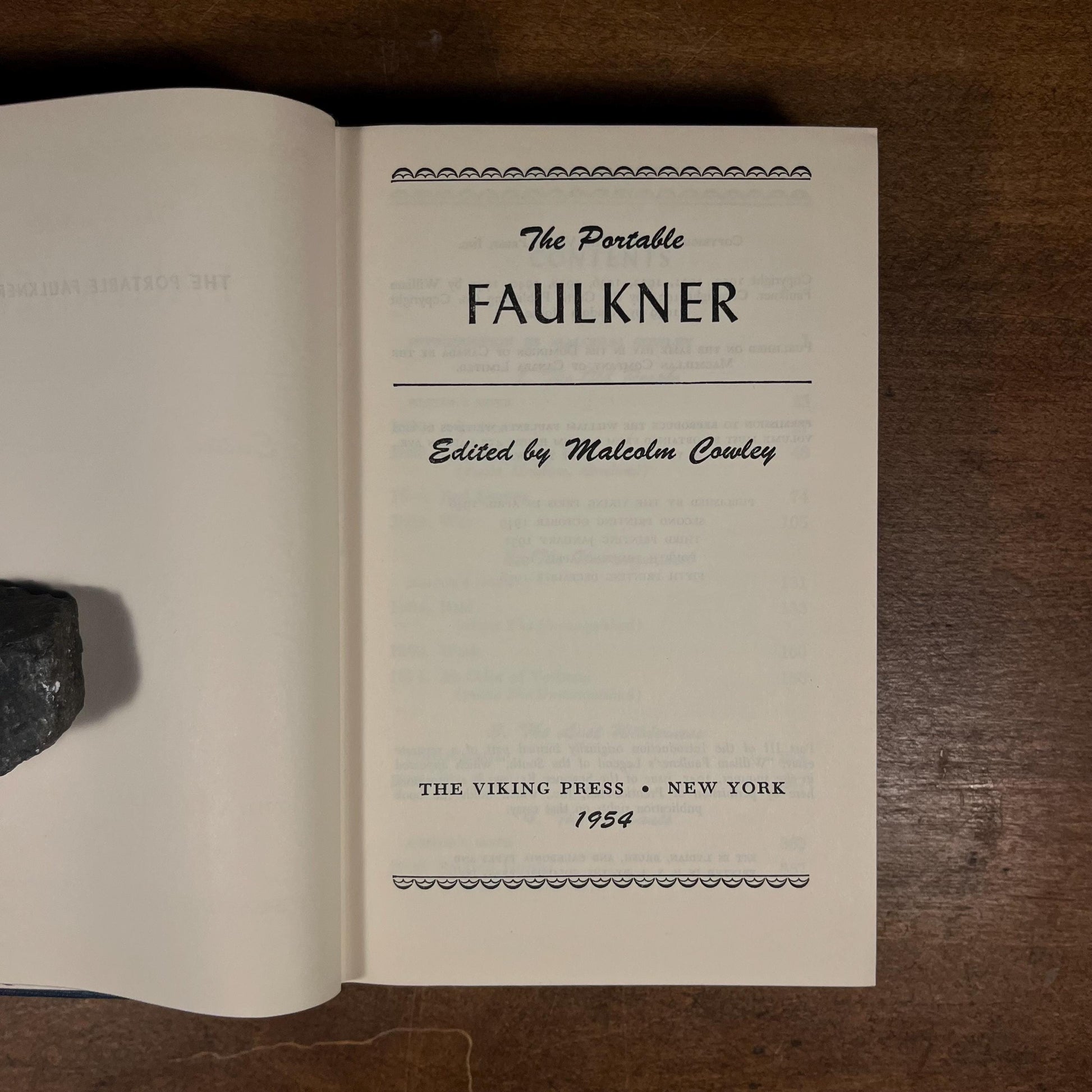 The Portable Faulkner by Malcolm Cowley (1956) Vintage Hardcover Book