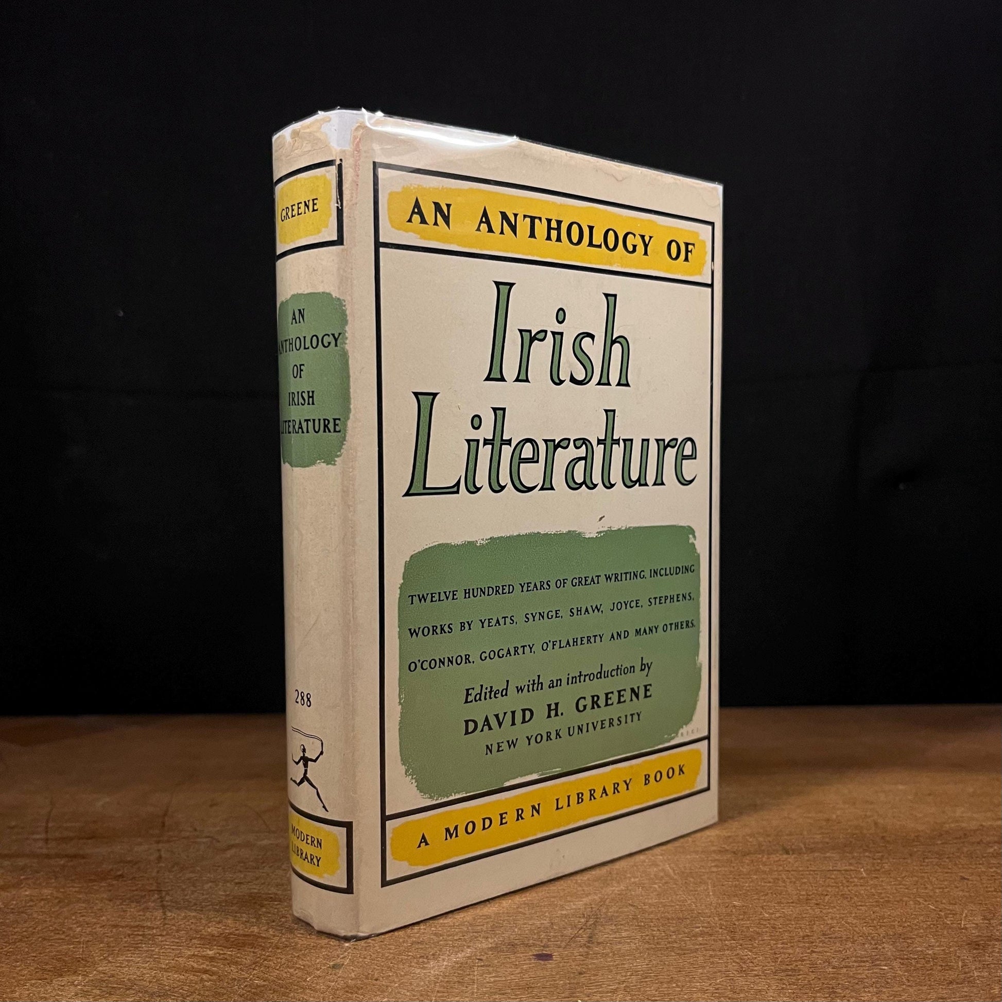 Modern Library - An Anthology of Irish Literature by David H. Greene (1954) Vintage Hardcover Book