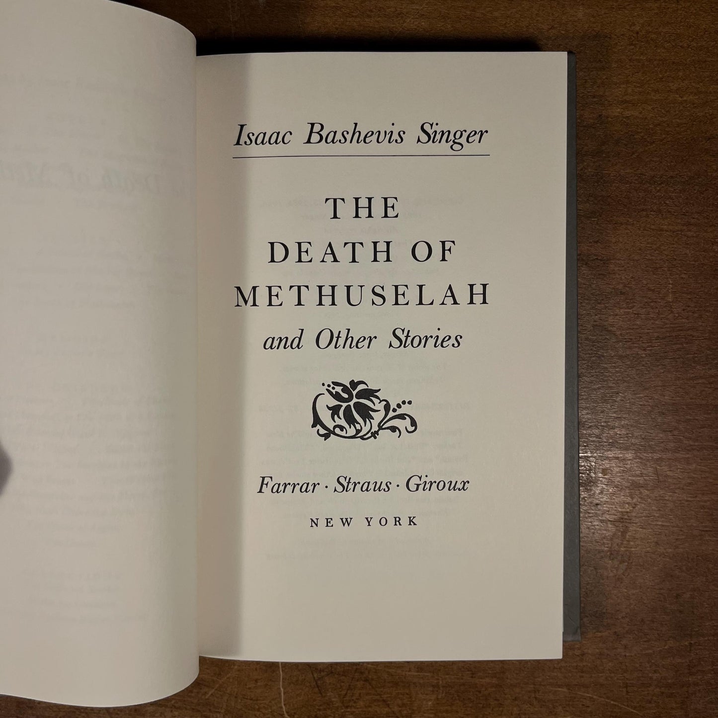 Third Printing - The Death of Methuselah and Other Stories by Isaac Bashevis Singer (1988) Vintage Hardcover Book