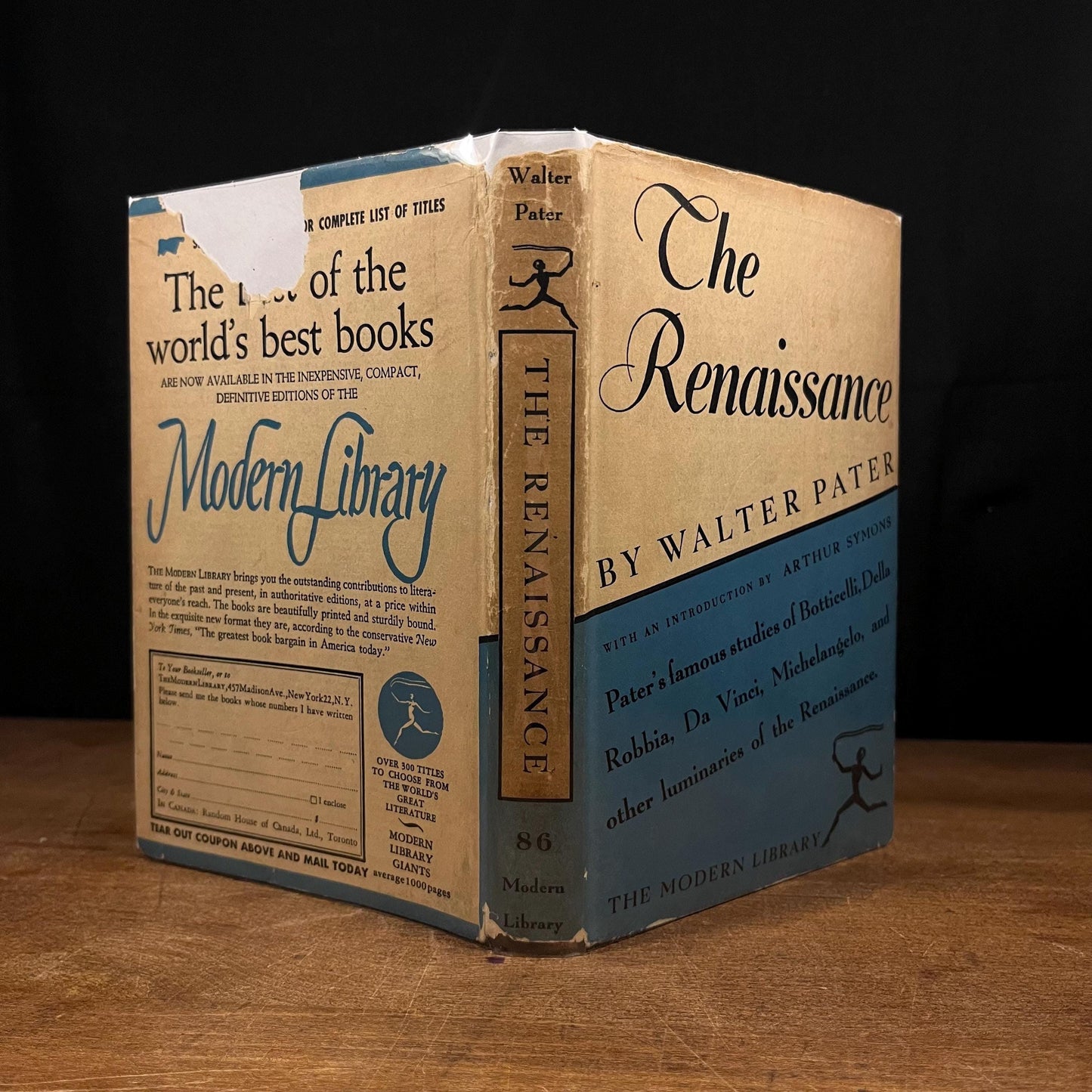 Modern Library - The Renaissance by Walter Pater (1941) Vintage Hardcover Book