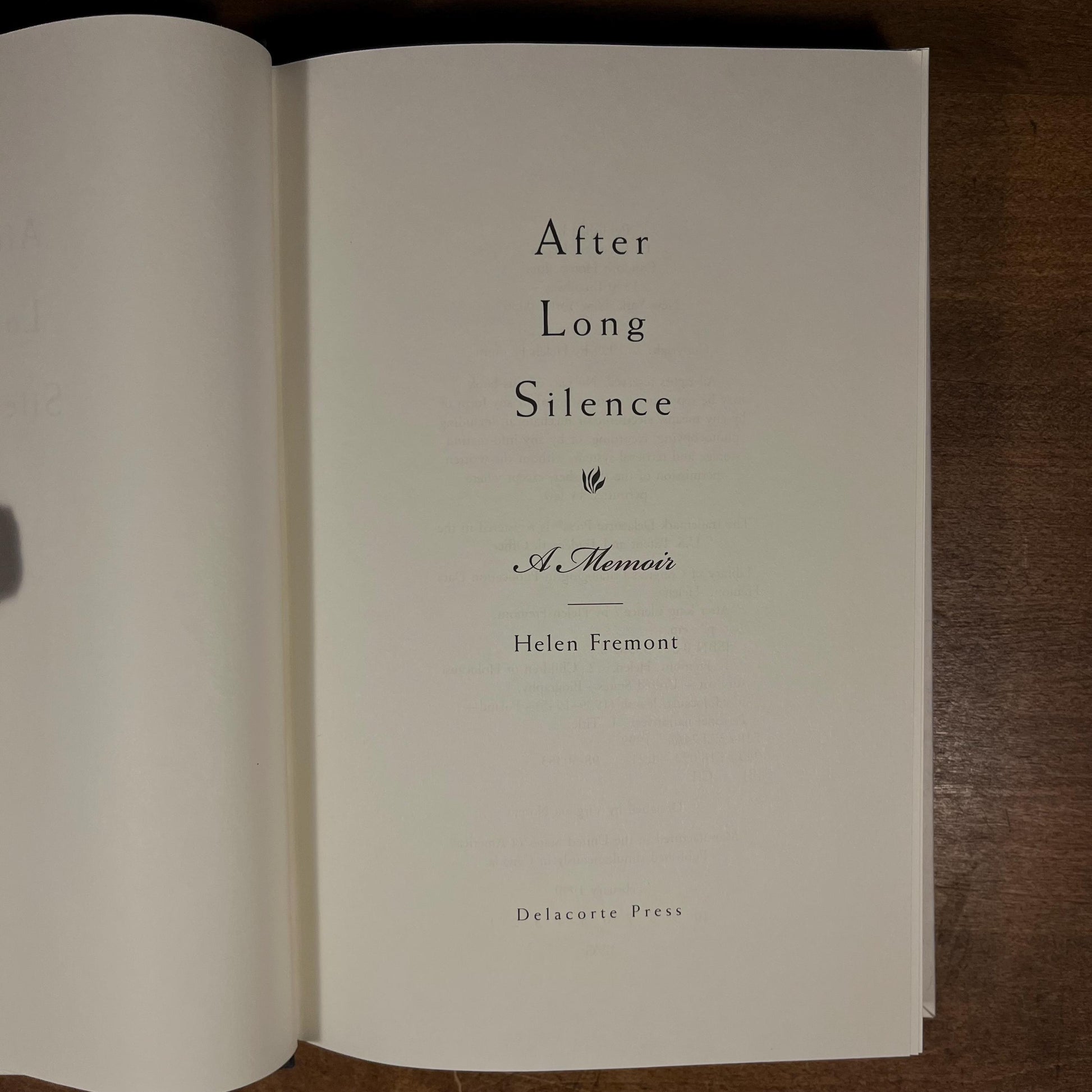 First Printing - After Long Silence: A Memoir by Helen Fremont (1999) Vintage Hardcover Book