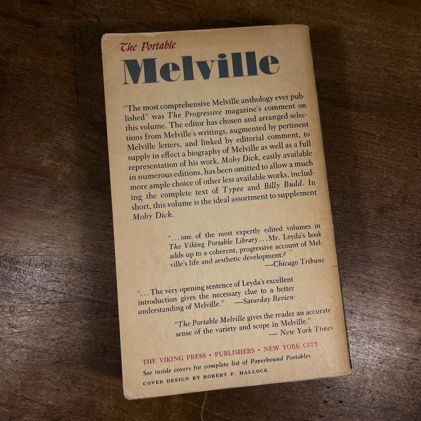 The Portable Melville by Jay Leyda (1966) Vintage Paperback Book