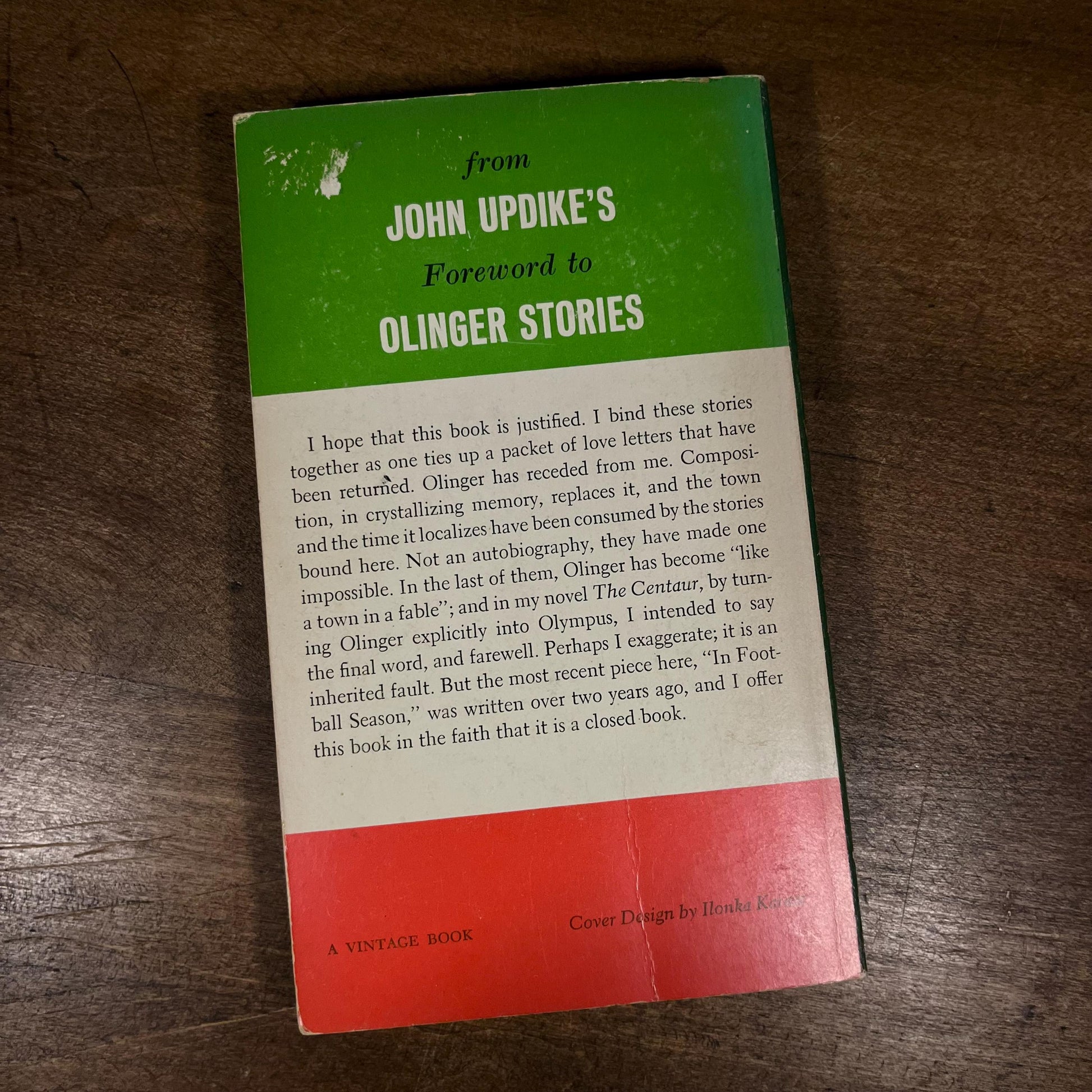 Olinger Stories: A Selection by John Updike (1964) Vintage Paperback Book