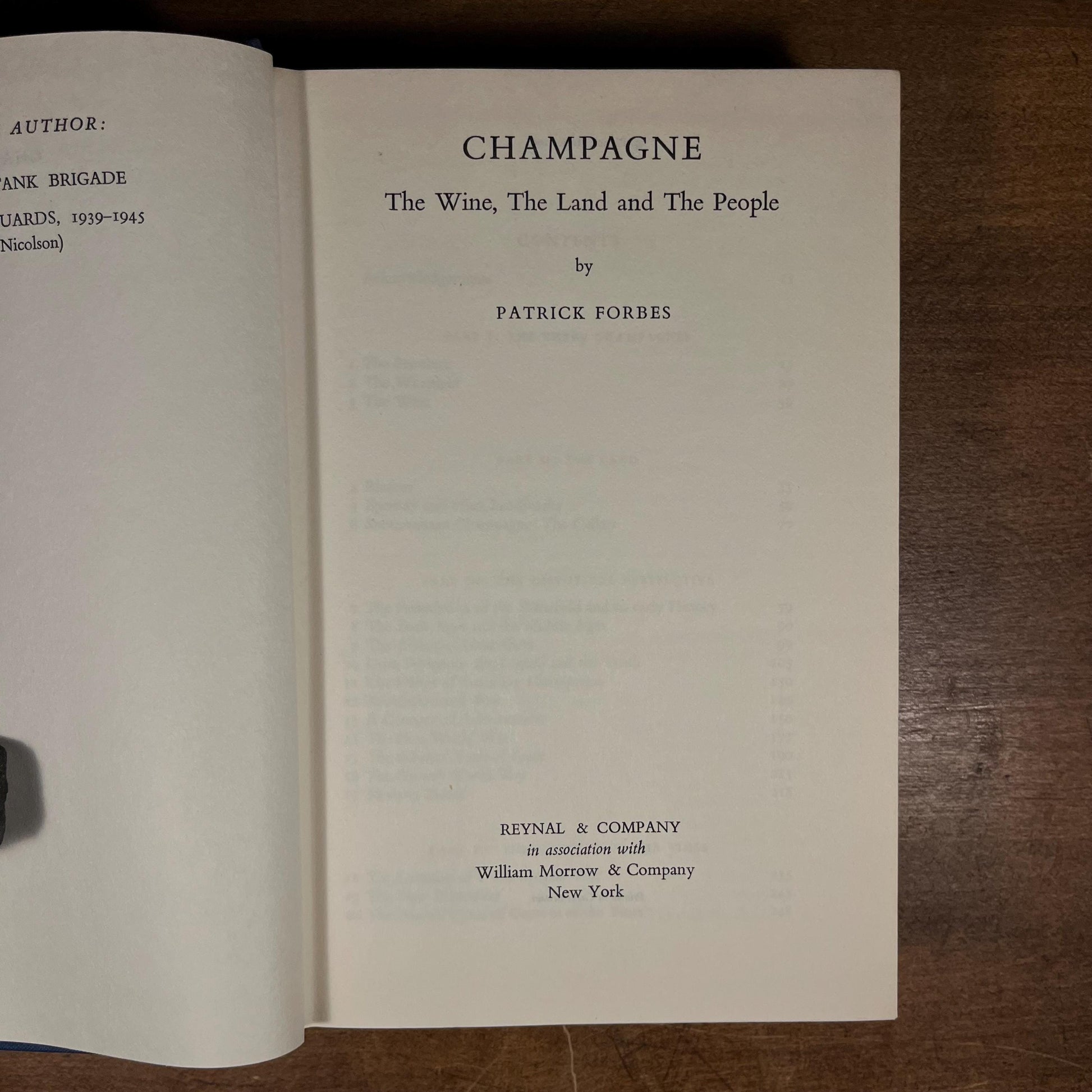 Champagne: The Wine, the Land and the People by Patrick Forbes (1967) Vintage Hardcover Book