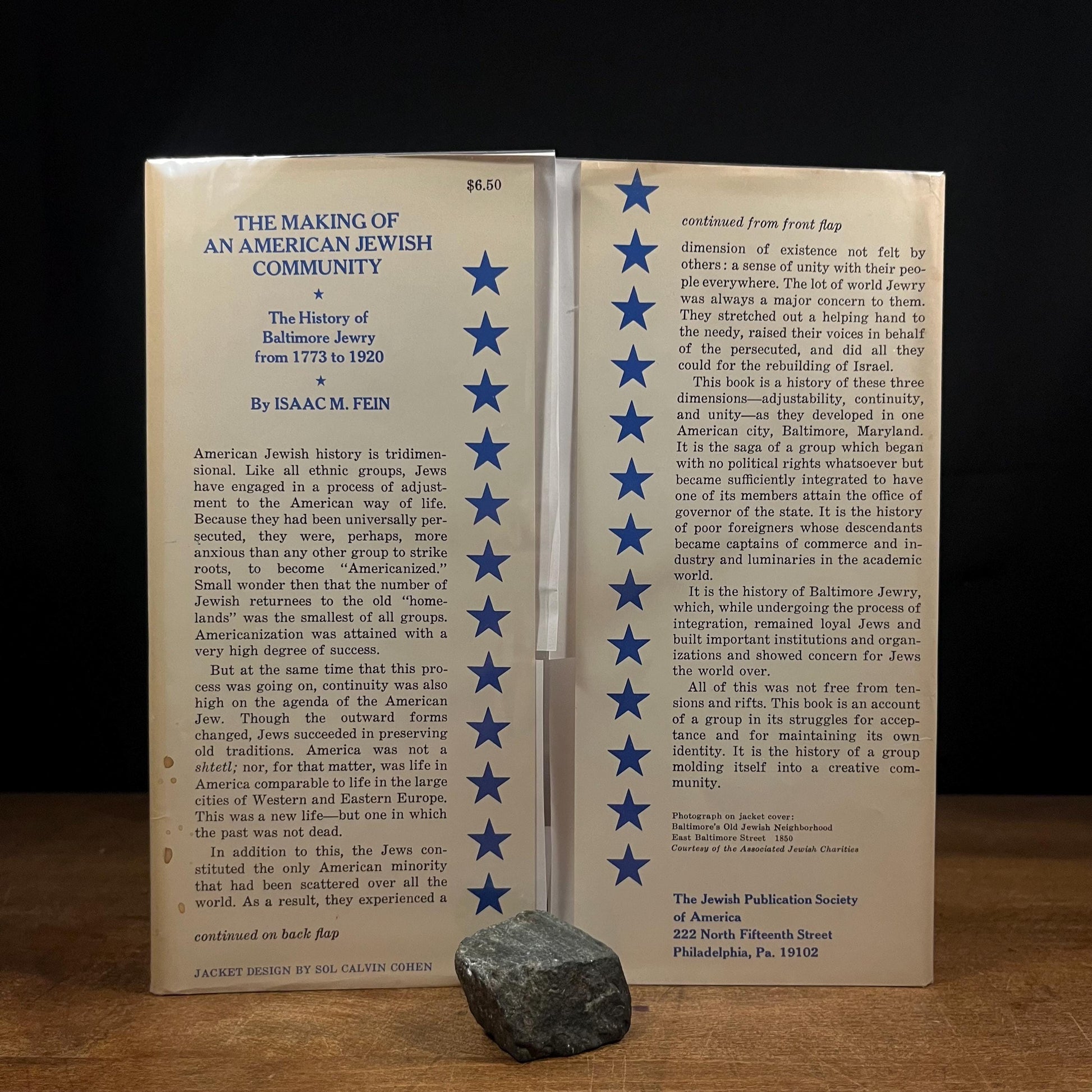 First Printing - The Making of an American Jewish Community: The History of Baltimore Jewry by I. M. Fein (1971) Vintage Hardcover Book