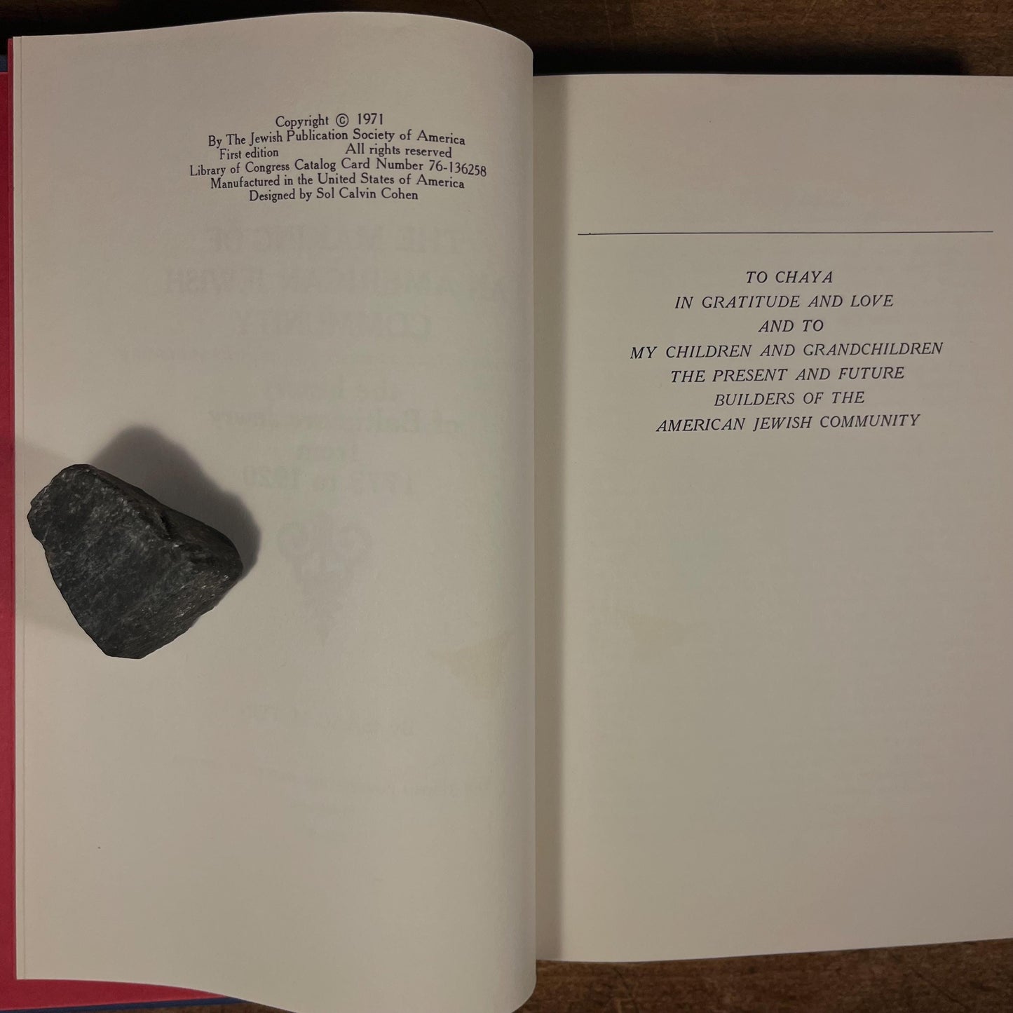 First Printing - The Making of an American Jewish Community: The History of Baltimore Jewry by I. M. Fein (1971) Vintage Hardcover Book