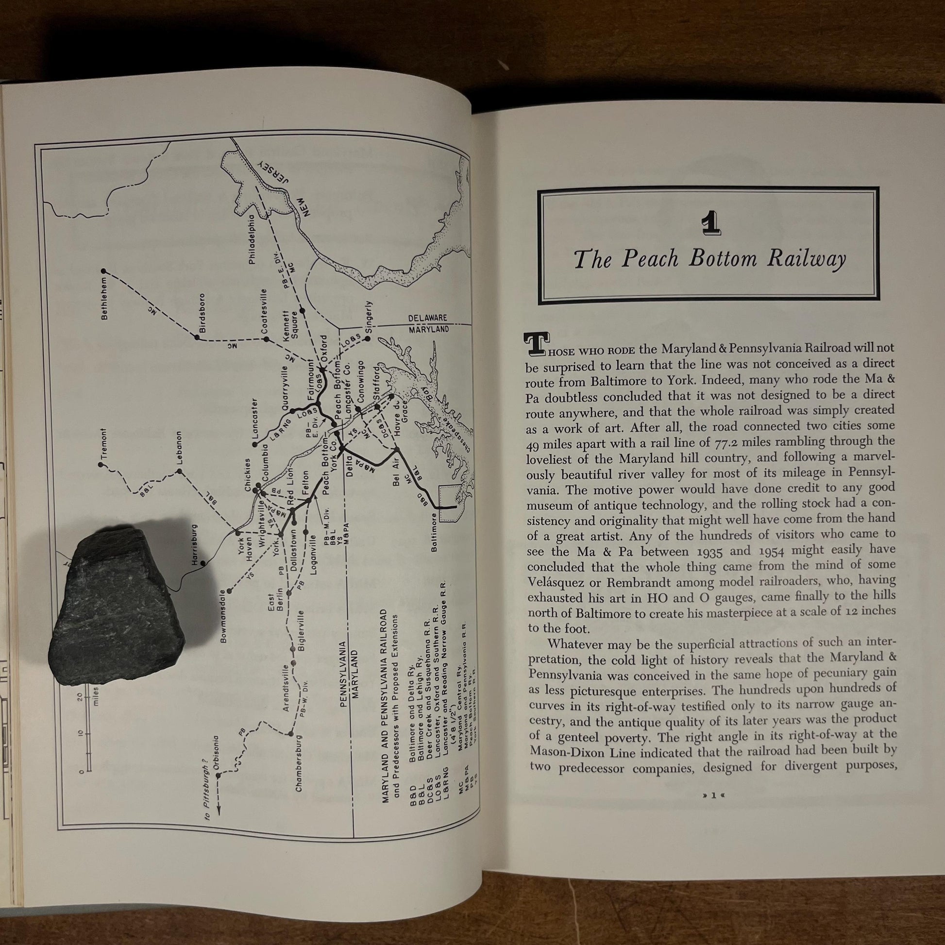 Third Printing - The Ma and Pa: A History of the Maryland and Pennsylvania Railroad by George W. Hilton (1966) Vintage Hardcover Book