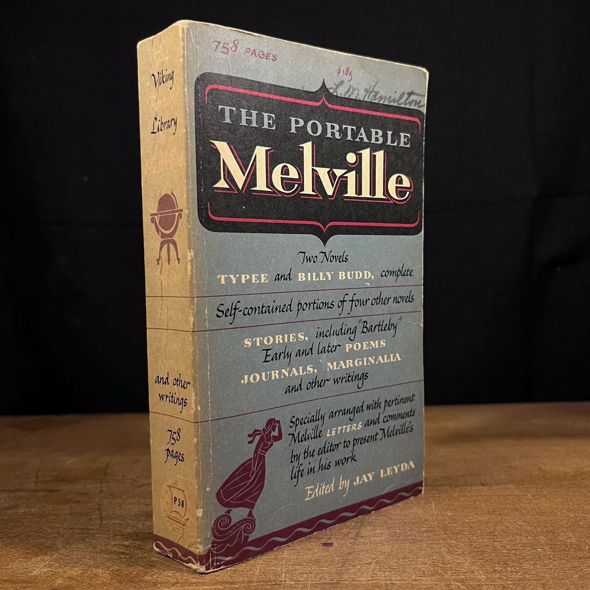 The Portable Melville by Jay Leyda (1966) Vintage Paperback Book