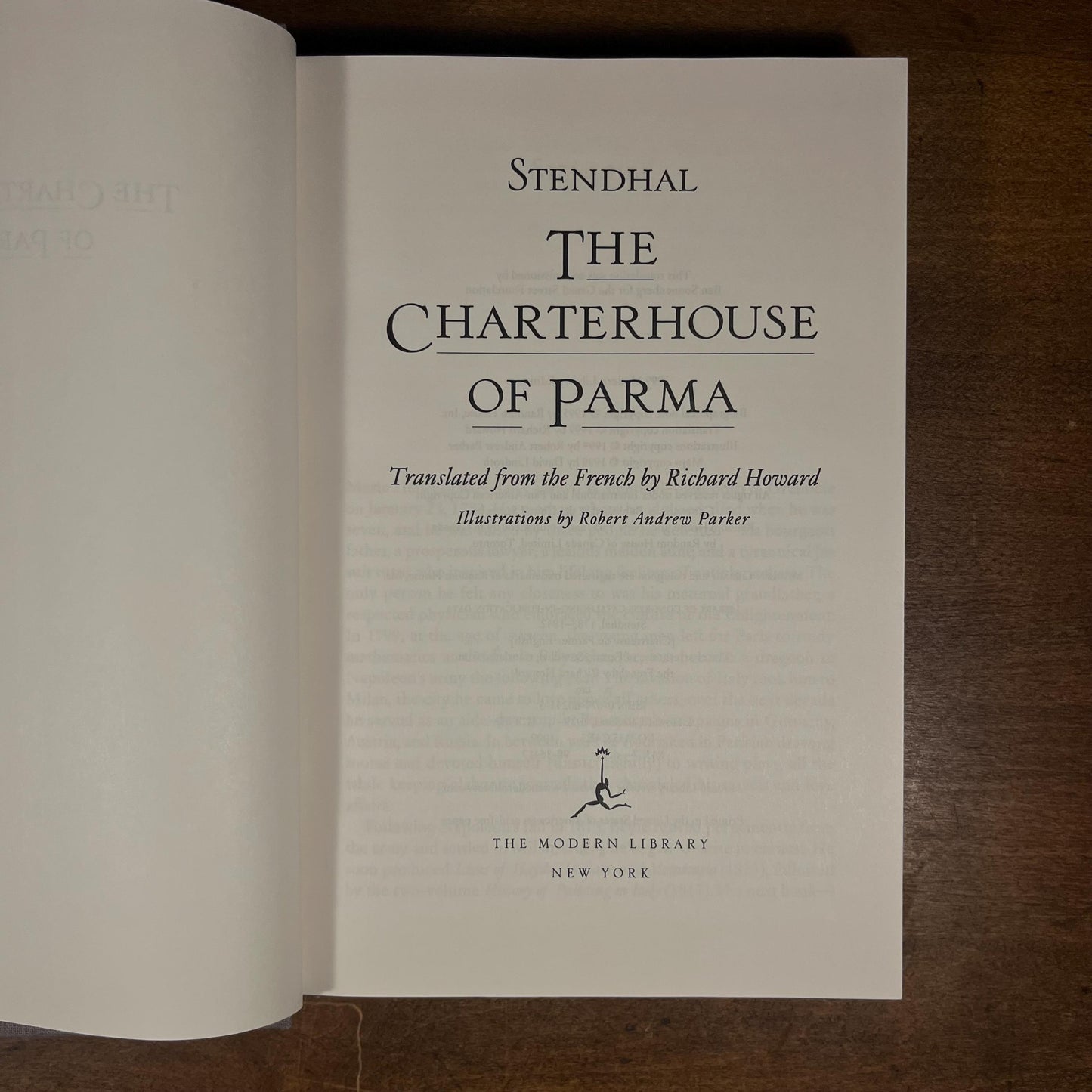 Modern Library - The Charterhouse of Parma by Stendhal (1999) Vintage Hardcover Book